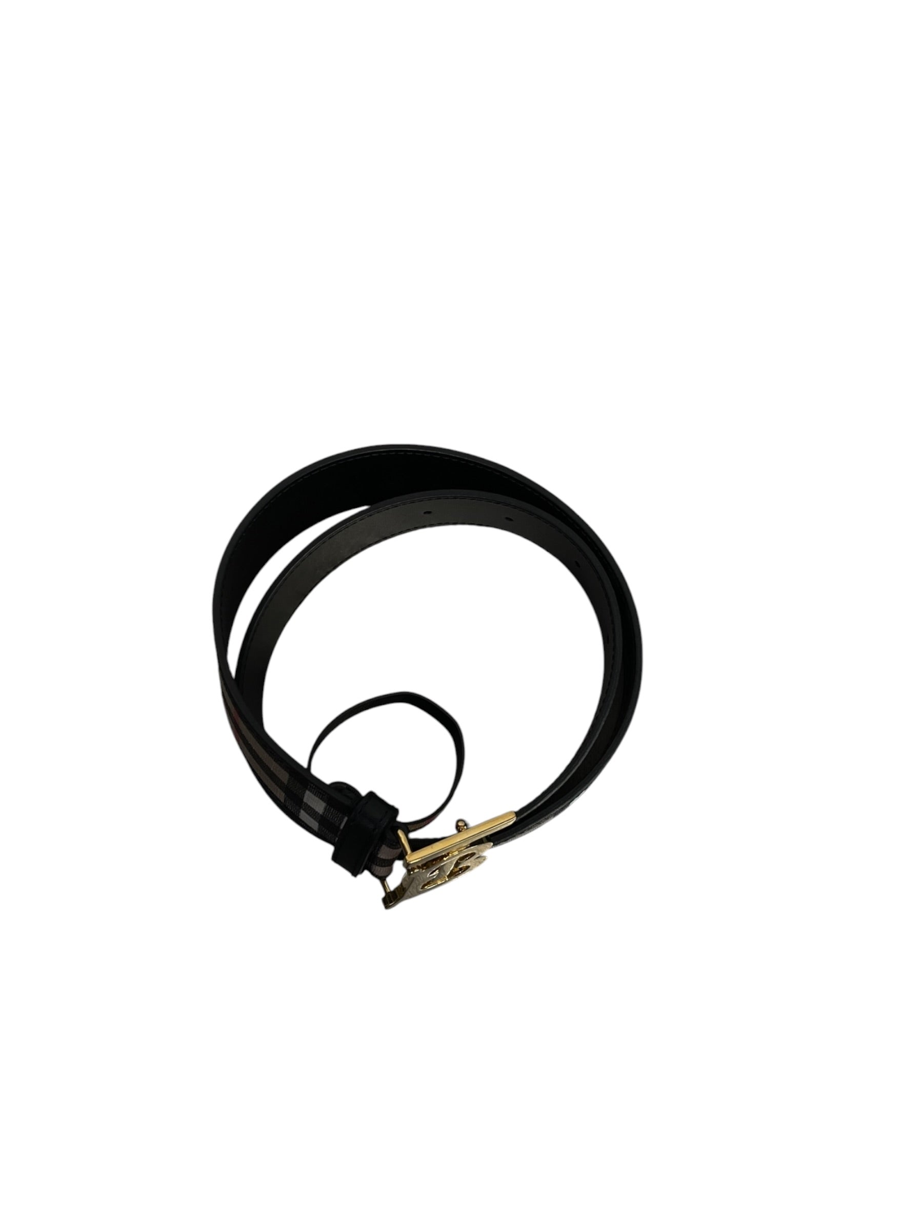 BURBERRY/Belt/Monogram/Leather/BRW/L's/GOLD TB LOGO view 2