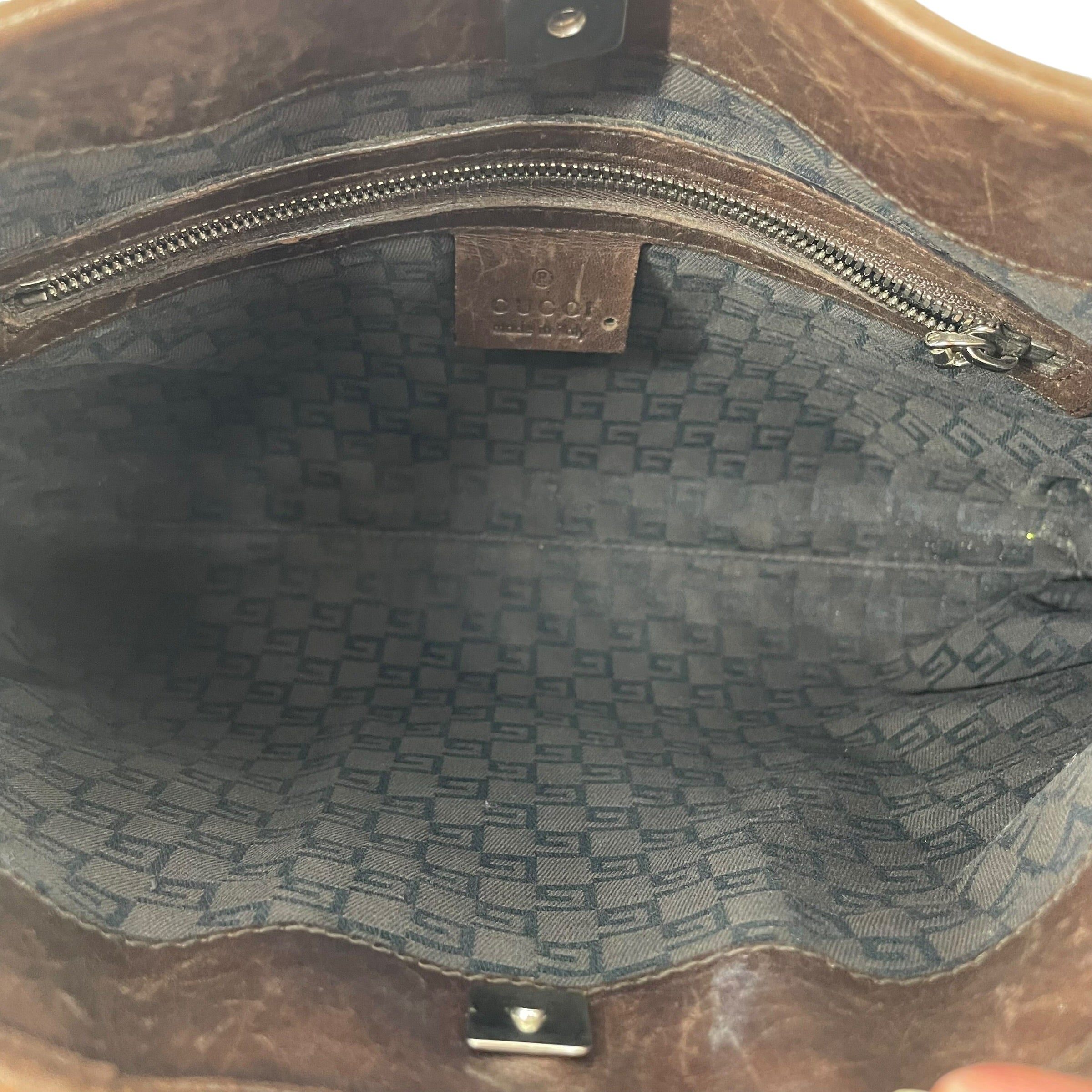 GUCCI/Hand Bag/Leather/BEG/REINS CANVAS view 5