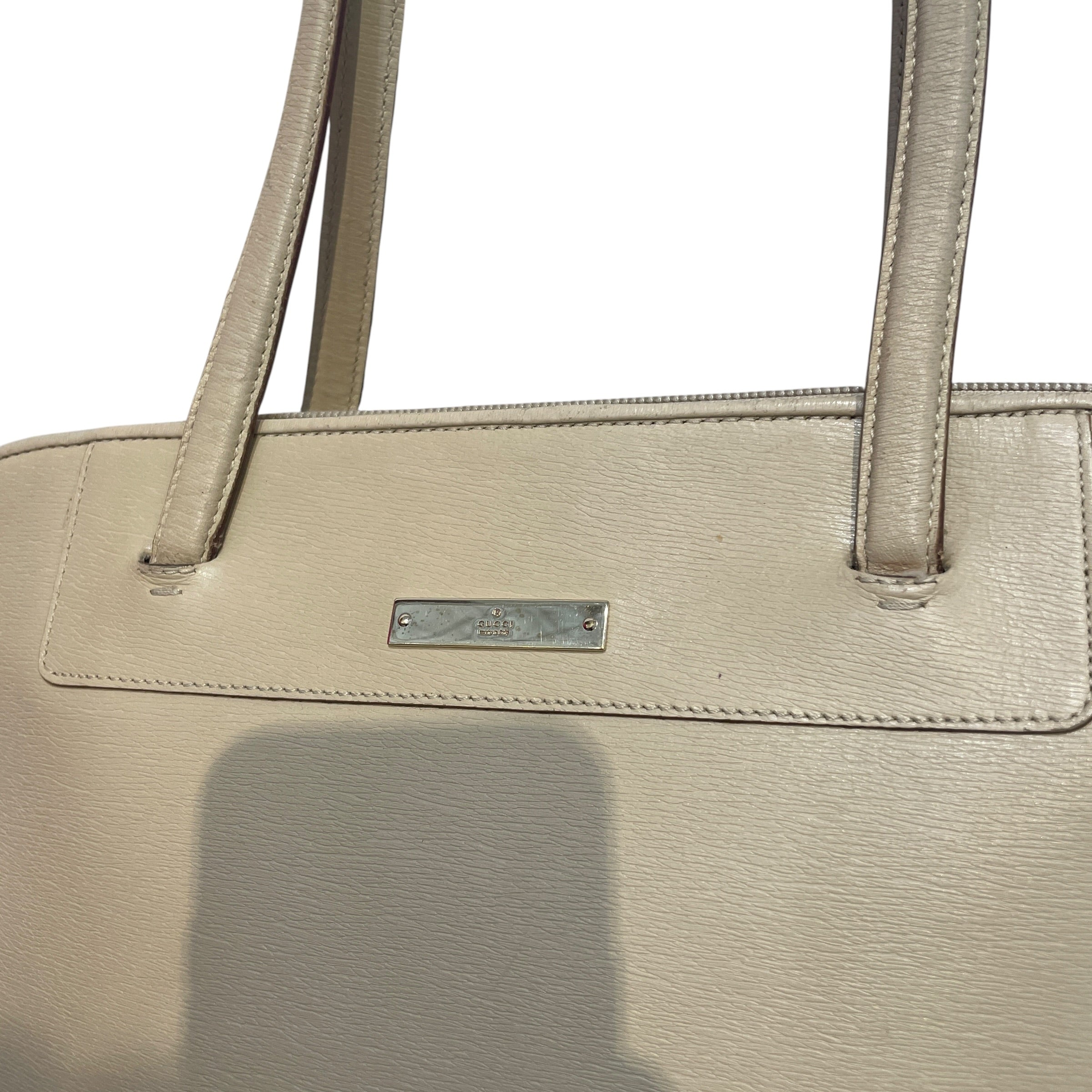 GUCCI/Tote Bag/Leather/CRM/Leather Tote Shoulder Bag view 3