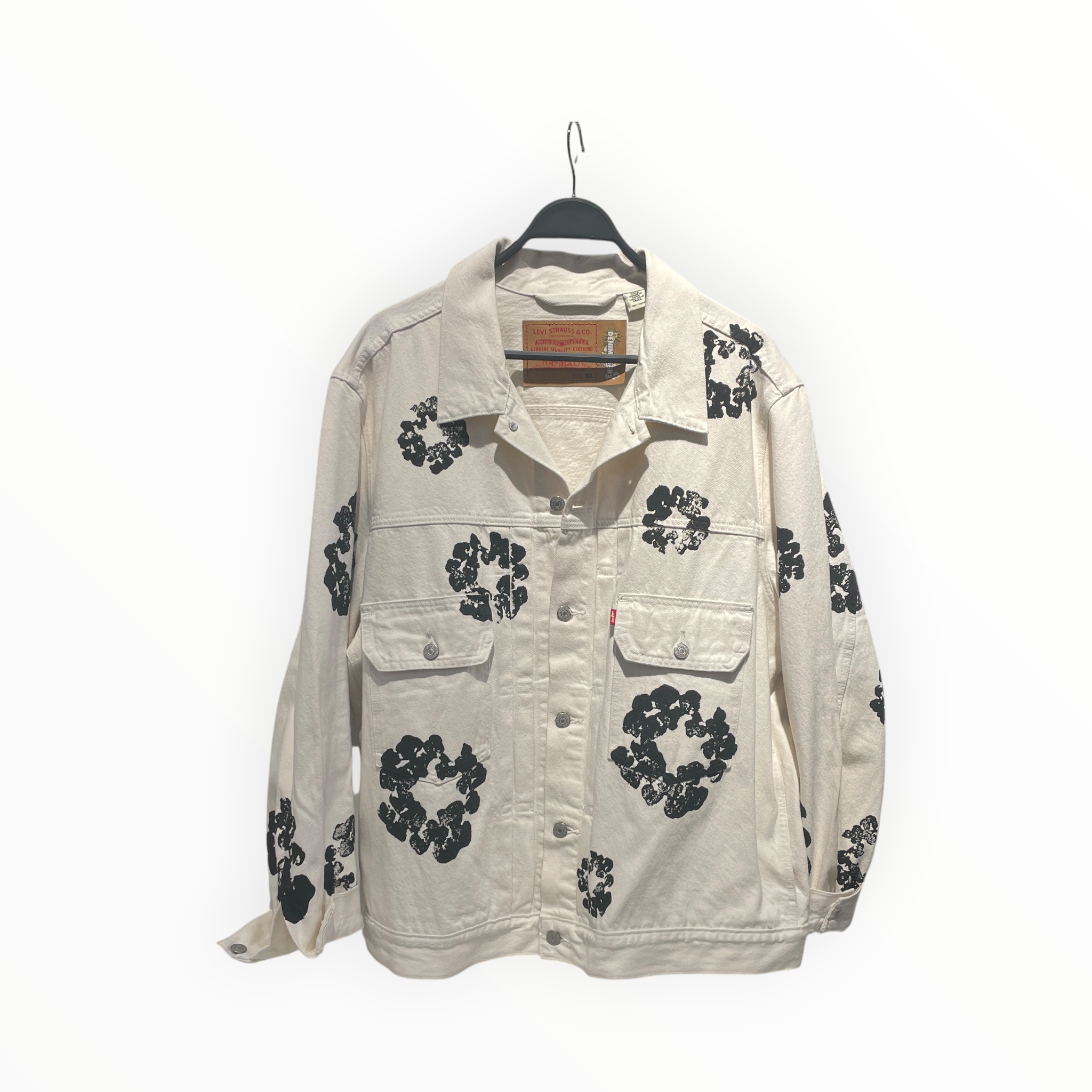 Levi's/DENIM TEARS/Denim Jkt/XXL/Denim/WHT/All Over Print/type 2 view 1