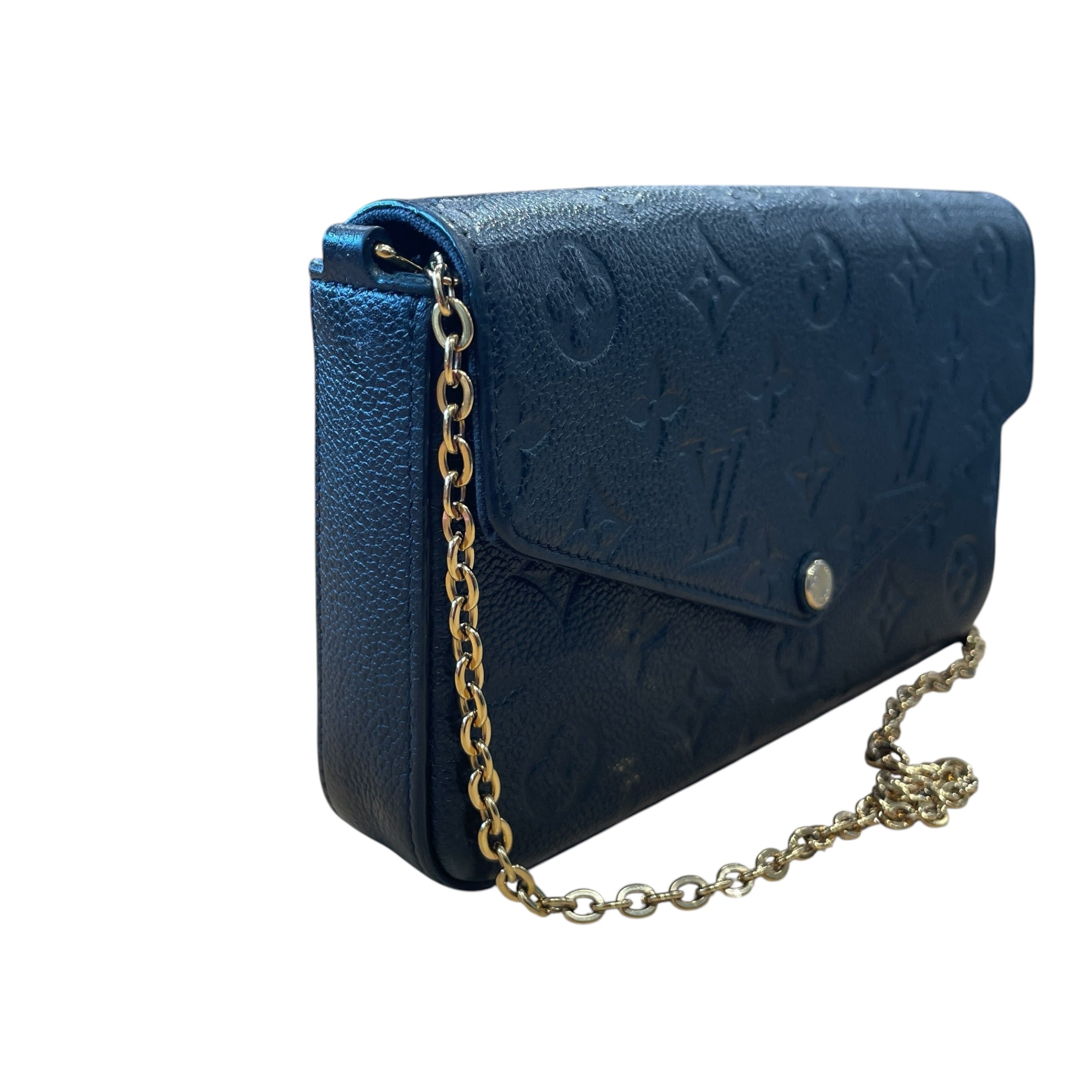 LOUIS VUITTON/Cross Body Bag/Monogram/Leather/BLK/POCHETTE FELICIE CROSSBODY view 4