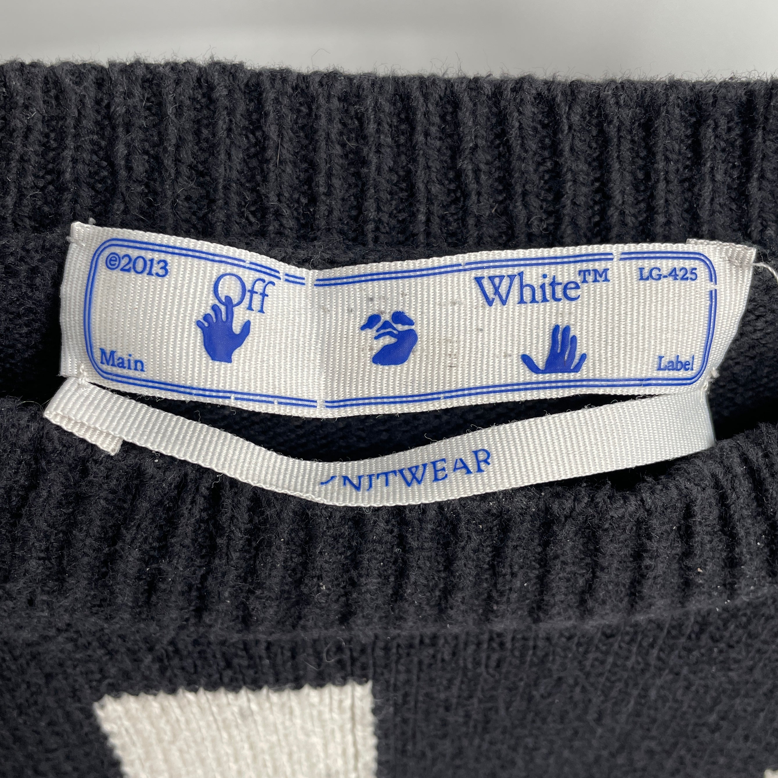 OFF-WHITE/Sweater/M/Cotton/BLK/twisted arrow knit view 3