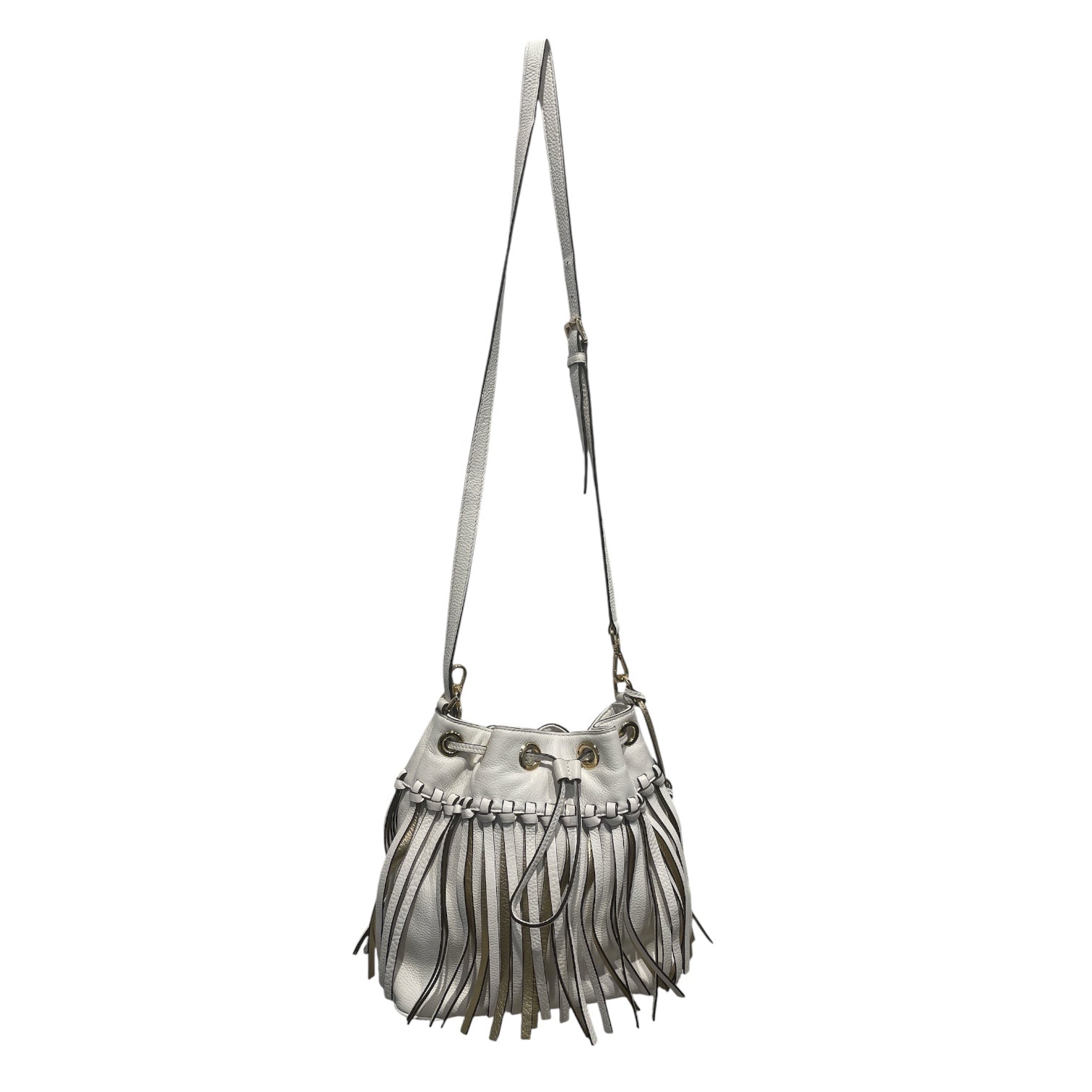 MICHAEL KORS/Hand Bag/Leather/WHT/White Christie Fringe Bag view 1