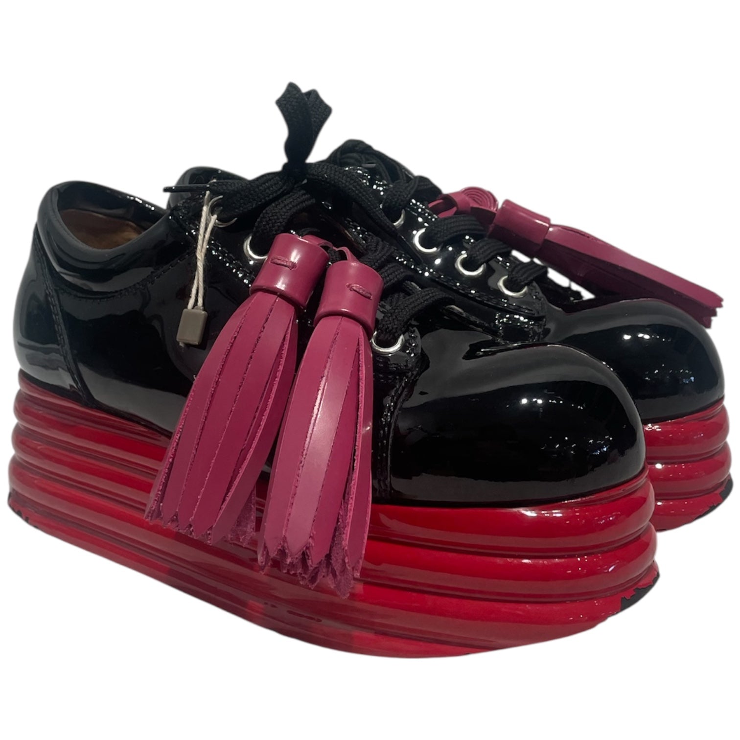 MARNI/Low-Sneakers/EU 36/BLK/red platform view 1