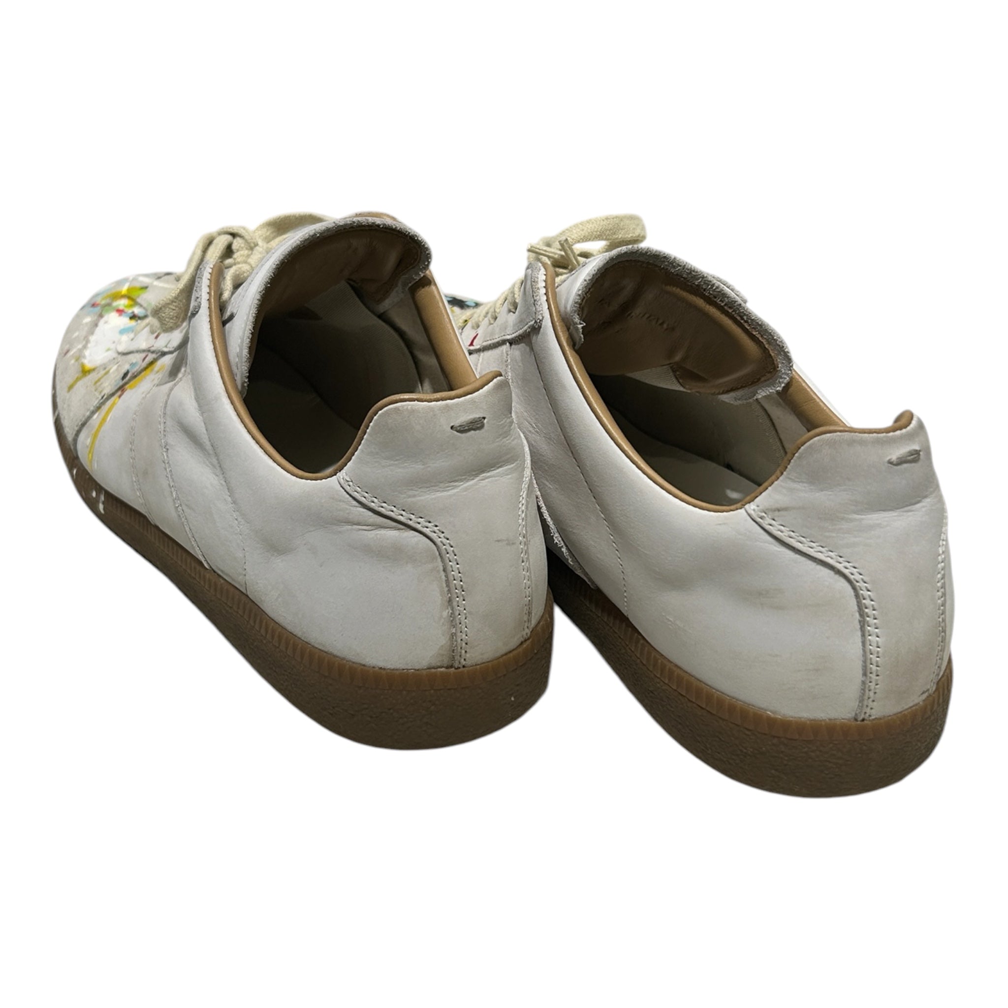 Maison Margiela/Low-Sneakers/EU 45/Suede/WHT/paint splatter replica view 2