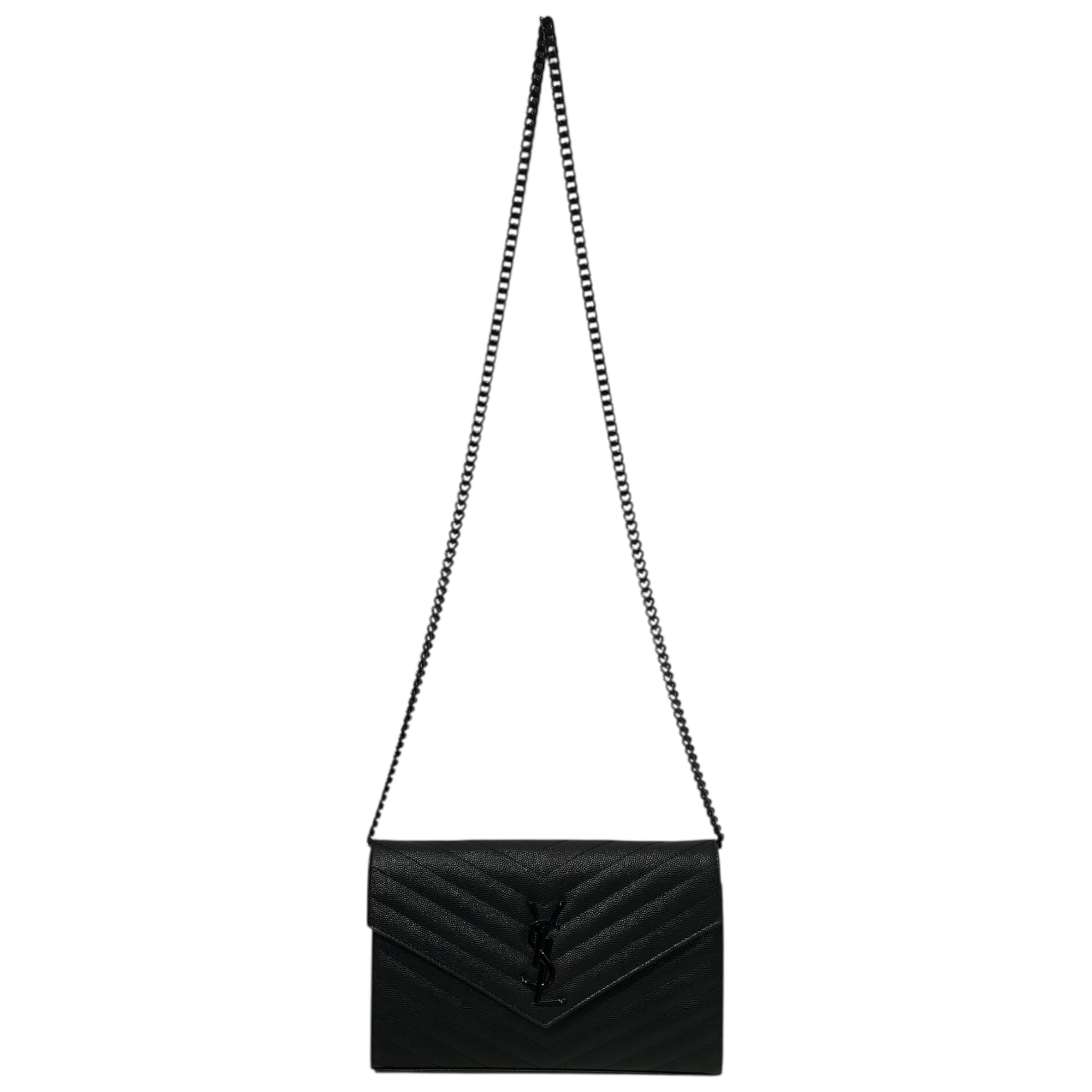 SAINT LAURENT/Cross Body Bag/Leather/BLK/GUE 37782805 15 view 1