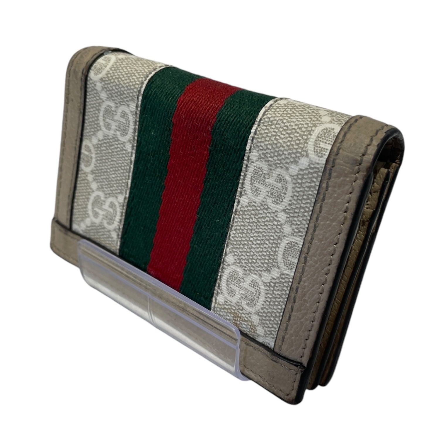 GUCCI/Bifold Wallet/Stripe/Cotton/WHT/OPHIDIA view 2