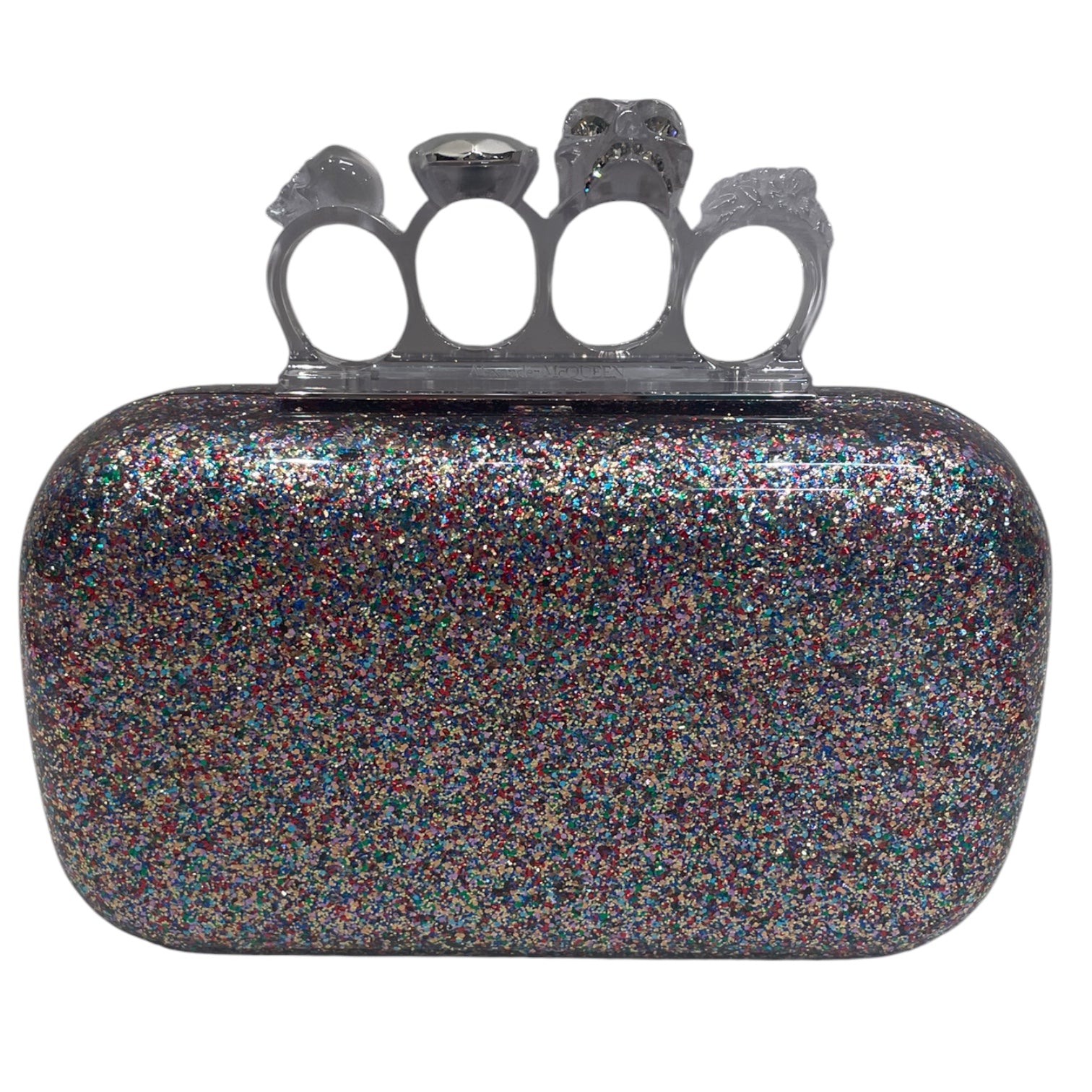 Alexander McQueen/Clutch Bag/Glitter/Acrylic/PPL/SILVER HARDWEAR