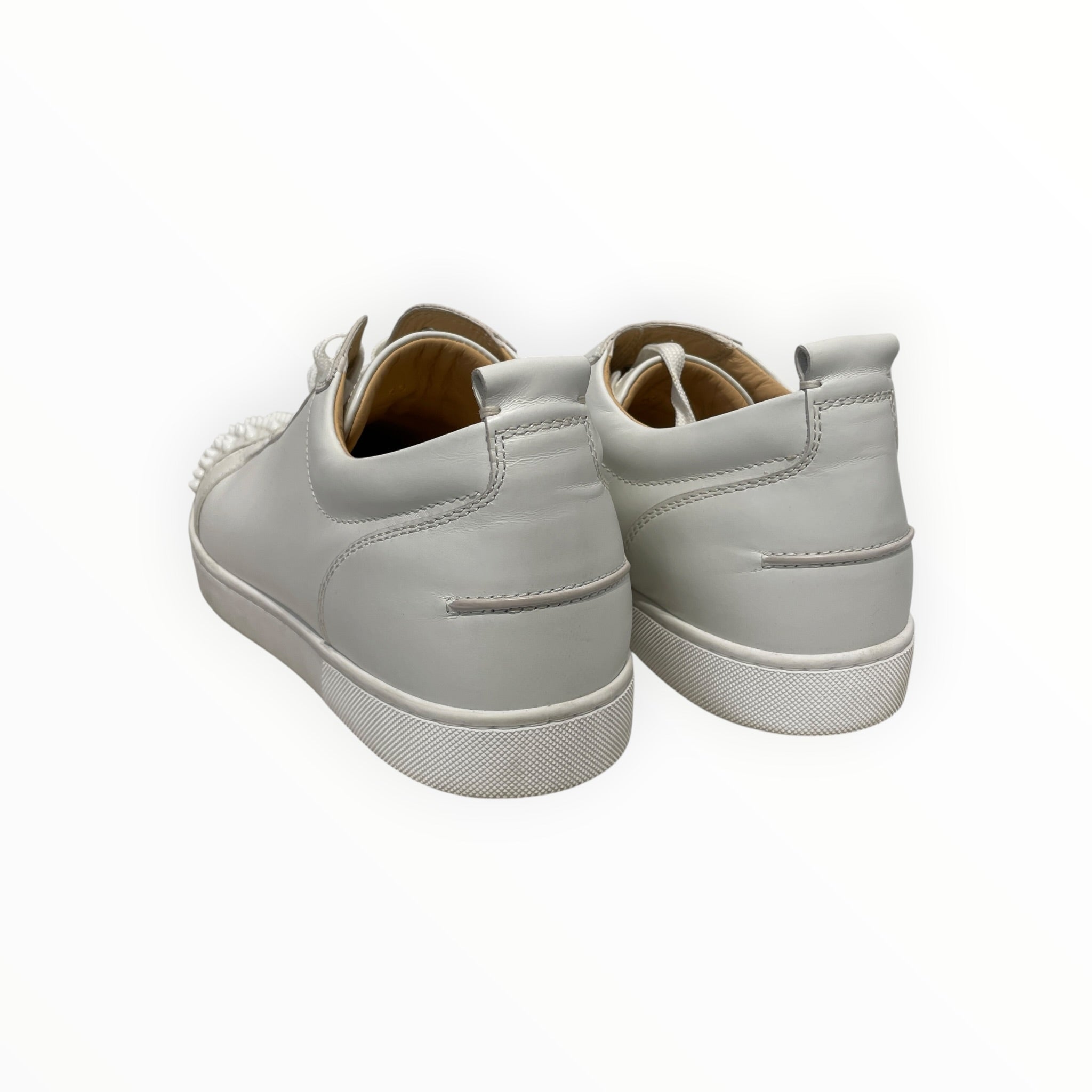 Christian Louboutin/Low-Sneakers/EU 46/Leather/WHT/Studded toe view 2