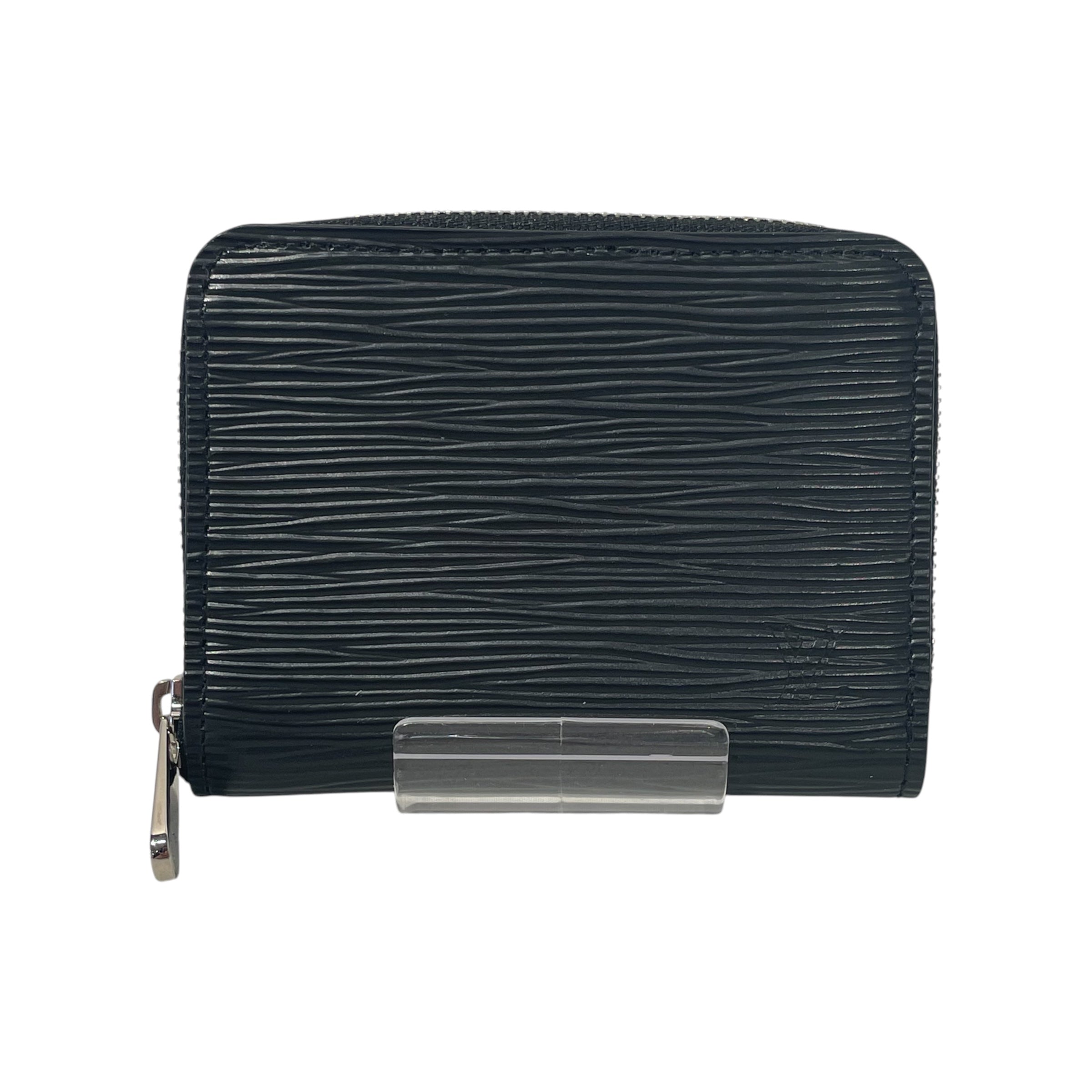 LOUIS VUITTON/Bifold Wallet/Stripe/Leather/BLK/L's/LV  ZIPPY PURSE view 1