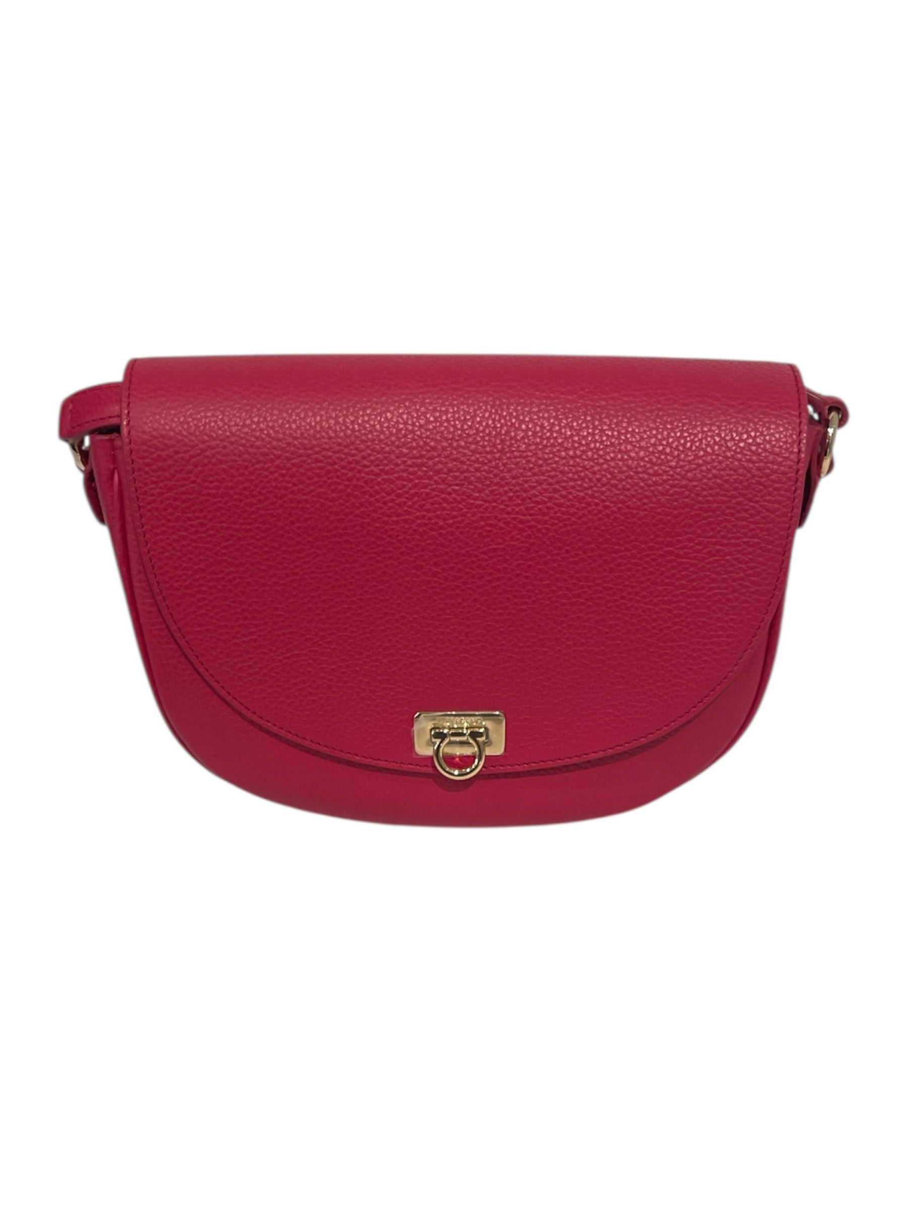Salvatore Ferragamo/Cross Body Bag/Leather/RED/GOLD HARDWEAR view 1