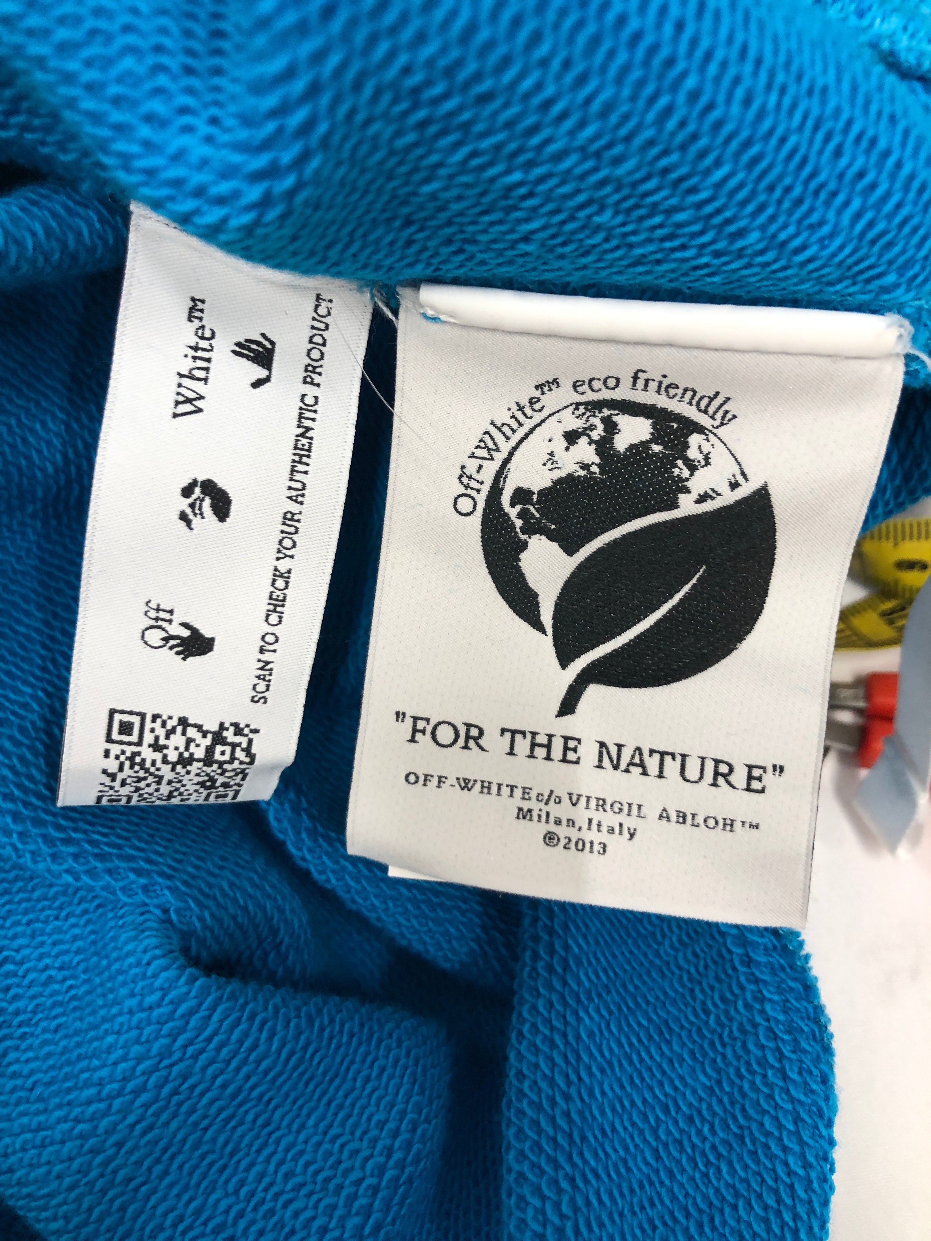 OFF-WHITE/Hoodie/M/Cotton/BLU/Off White Cropped Hoodie (W) view 6