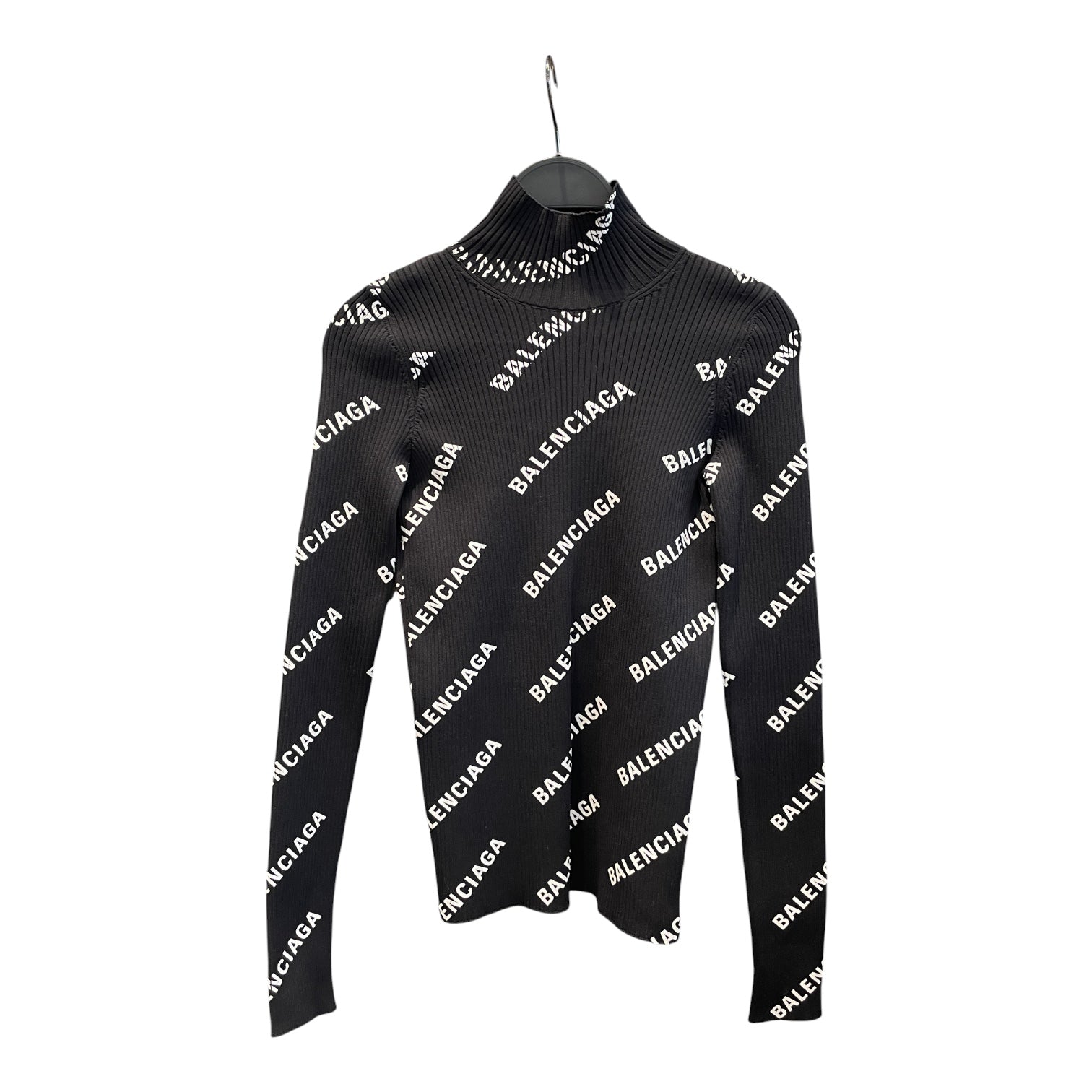 BALENCIAGA/Sweater/S/All Over Print/Cotton/BLK/WHITE ALL OVER PRINT/BACKLESS view 2