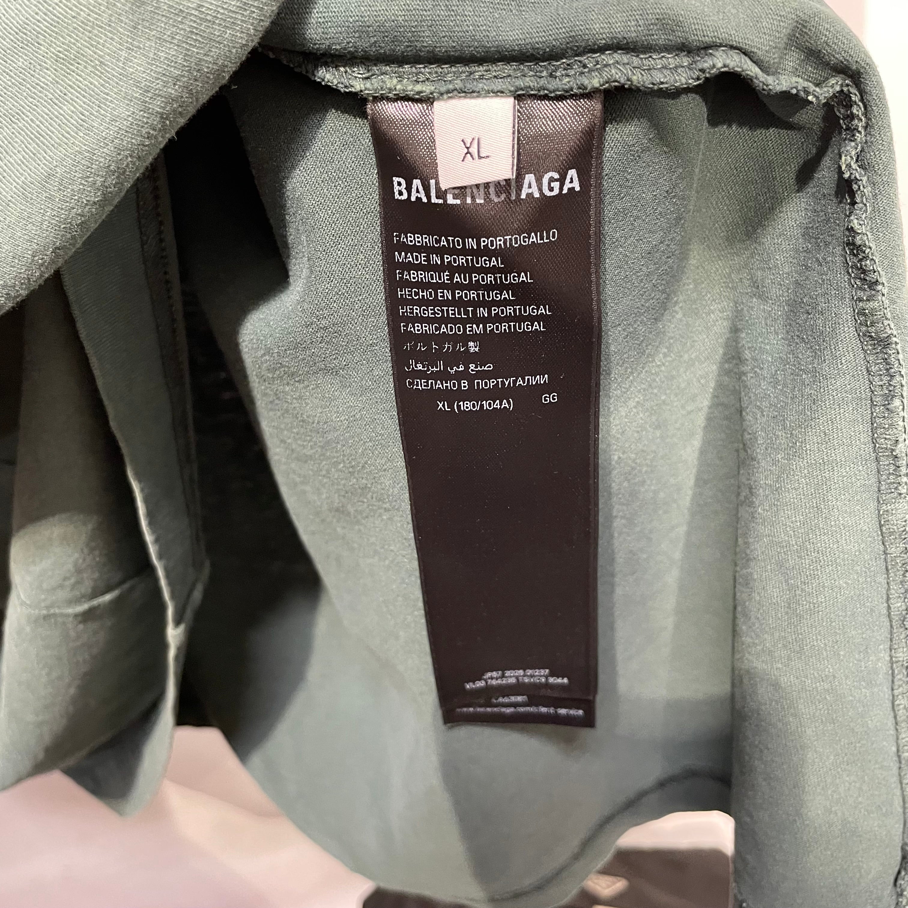 BALENCIAGA/T-Shirt/XL/Cotton/GRN/RED STITCHED LOGO view 5