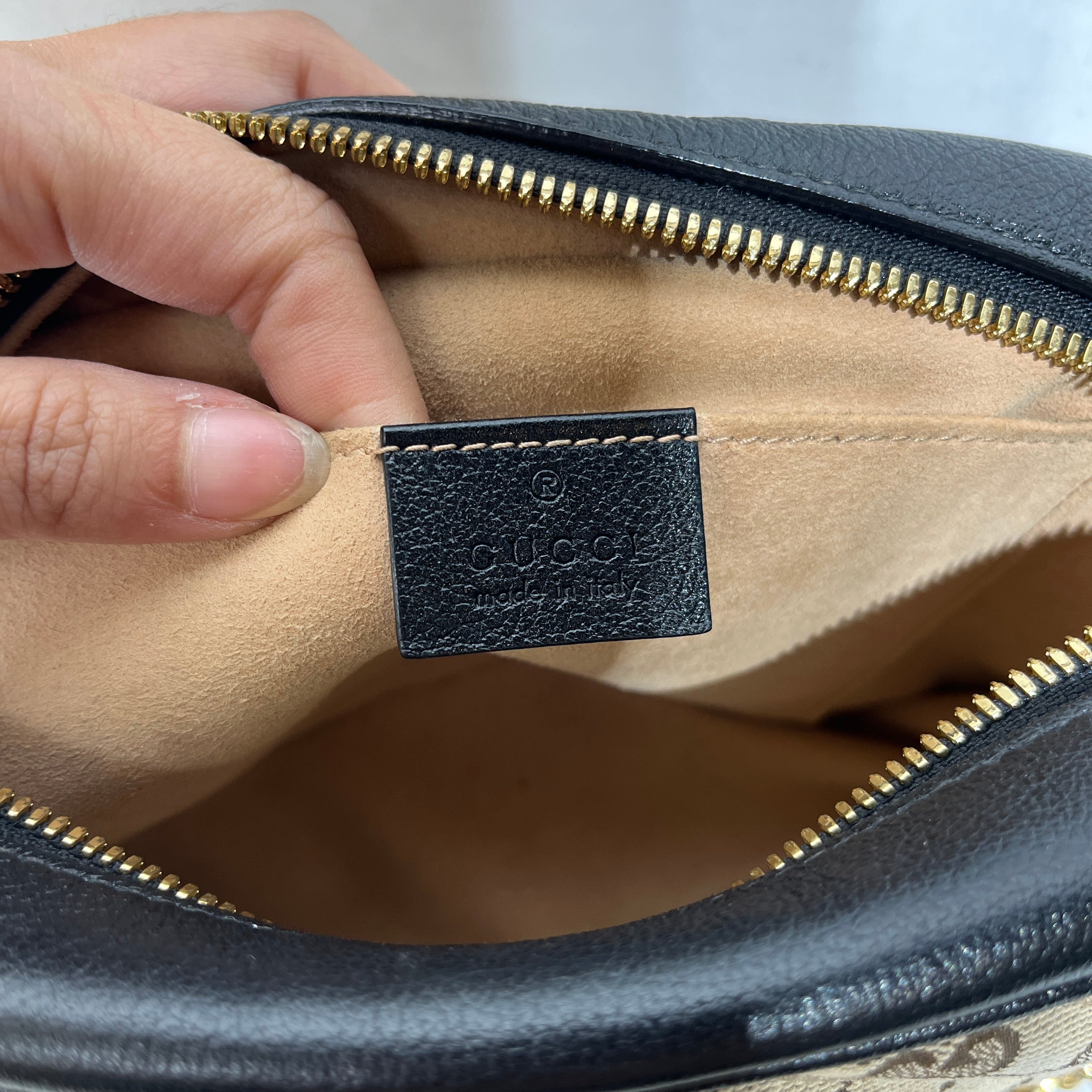 GUCCI/Cross Body Bag/Monogram/Cotton/KHK/GG CANVAS MARMONT view 4