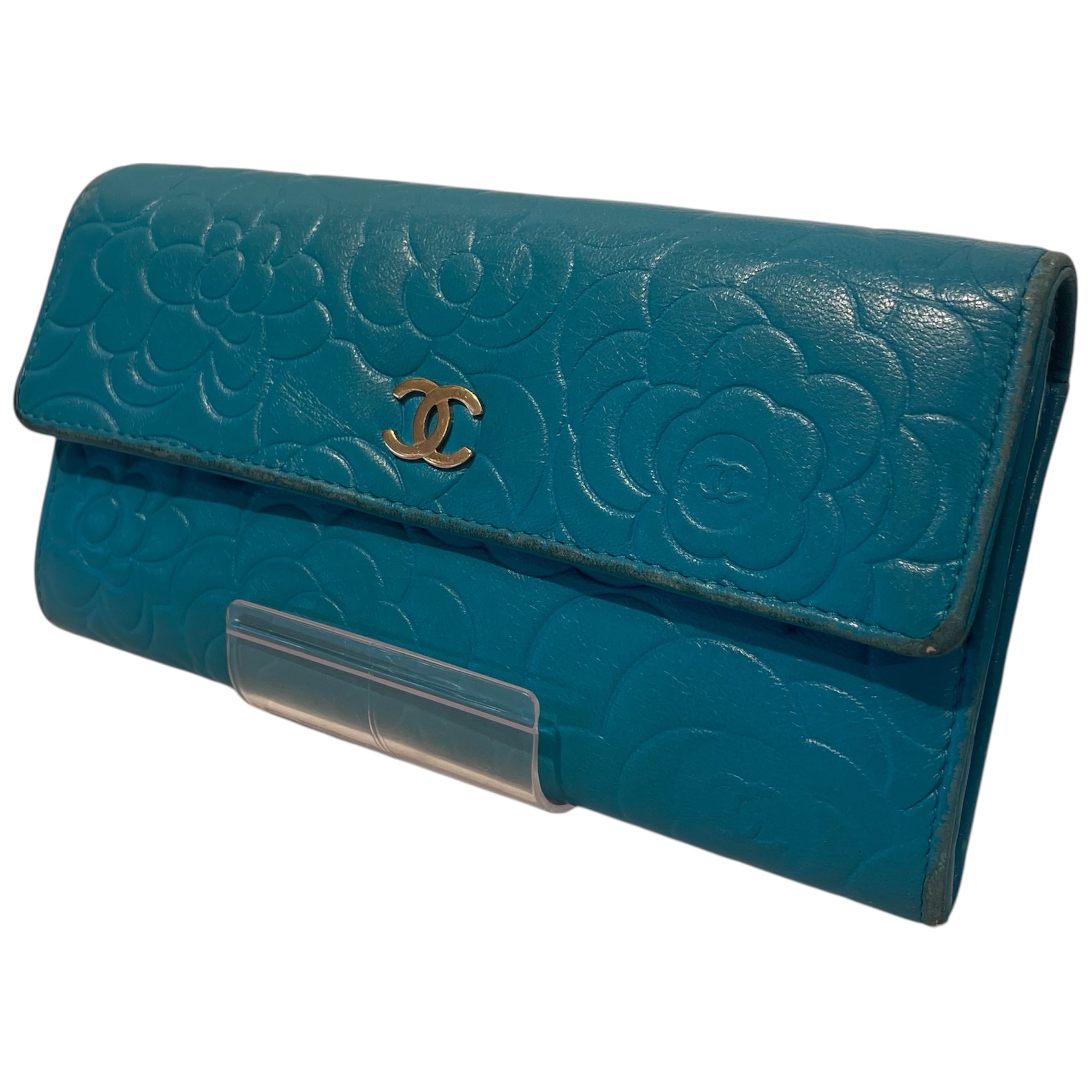 CHANEL/Bifold Wallet/Leather/BLU/ view 1