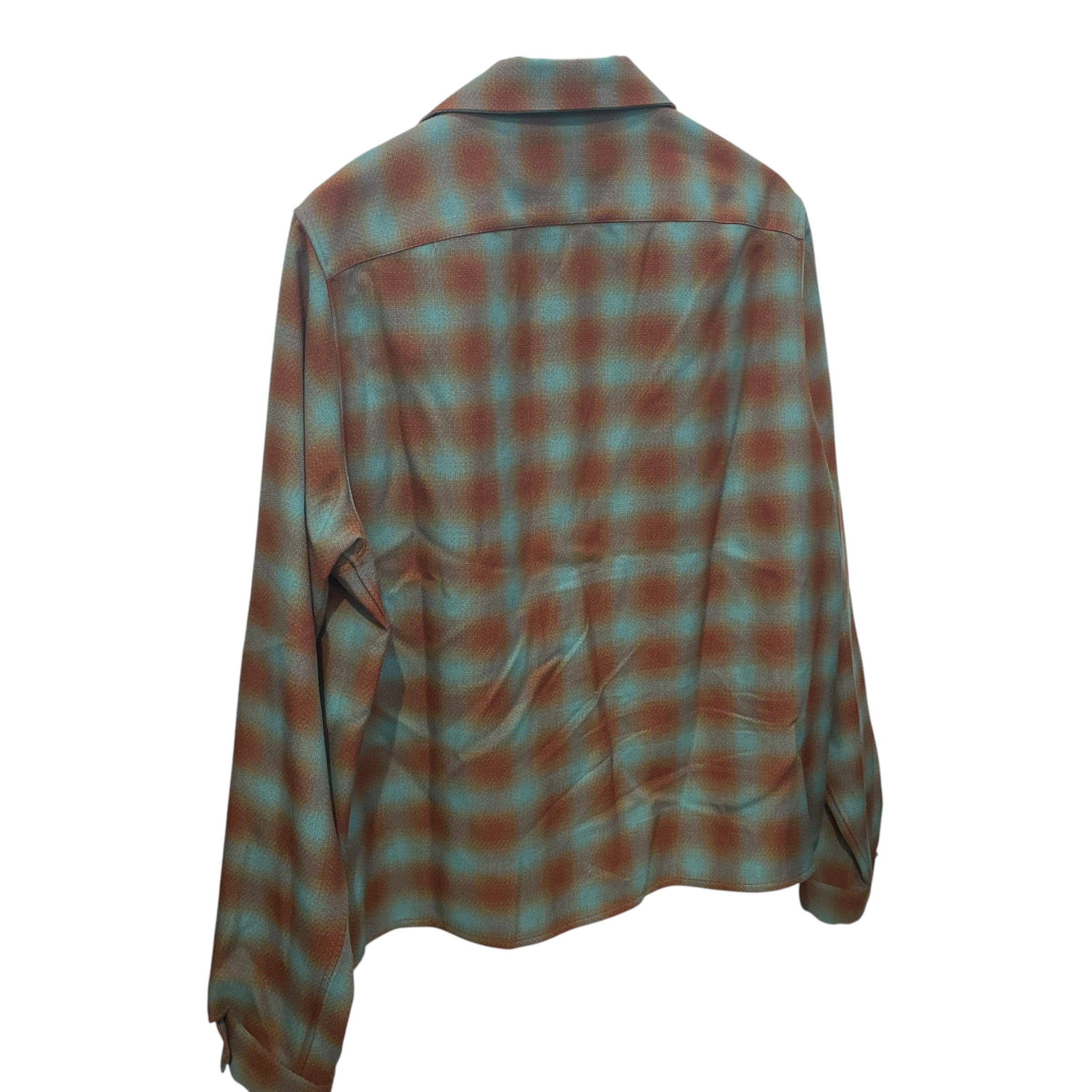 LANVIN/LS Shirt/41/Cotton/BLU/Plaid/BLU/BROWN PLAID view 2