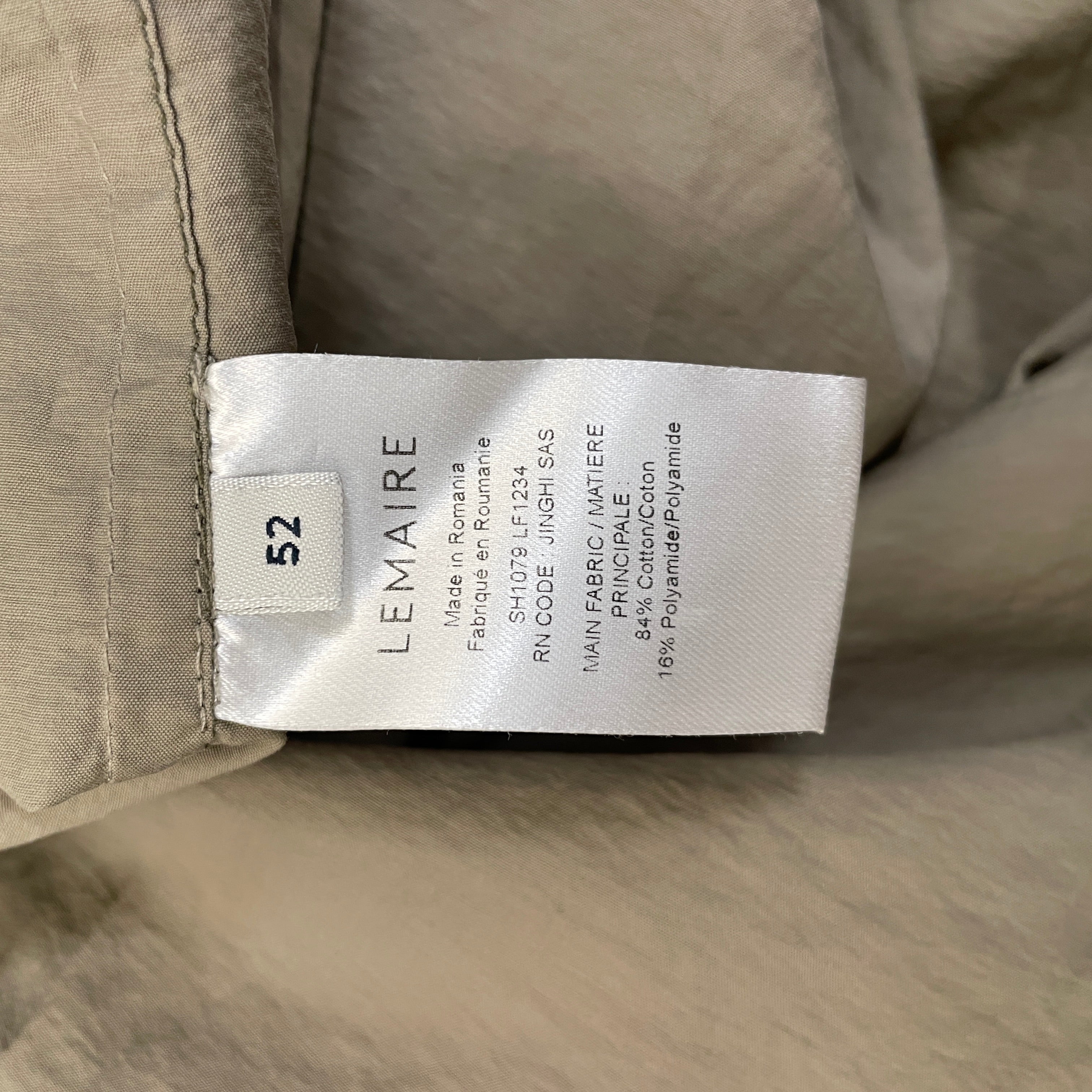 LEMAIRE/SS Shirt/52/Cotton/KHK/ view 4