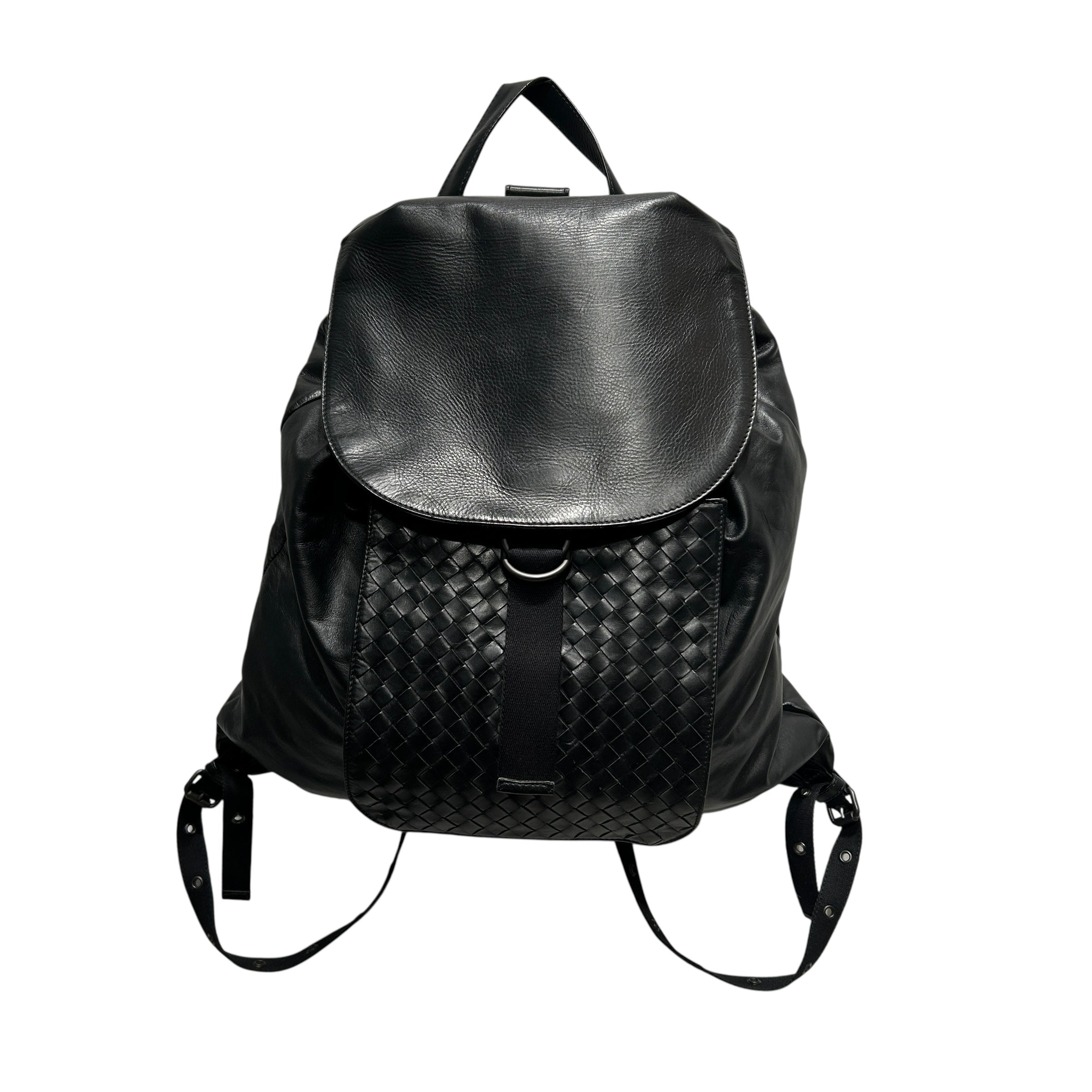 BOTTEGA VENETA/Backpack/Leather/BLK/ view 2