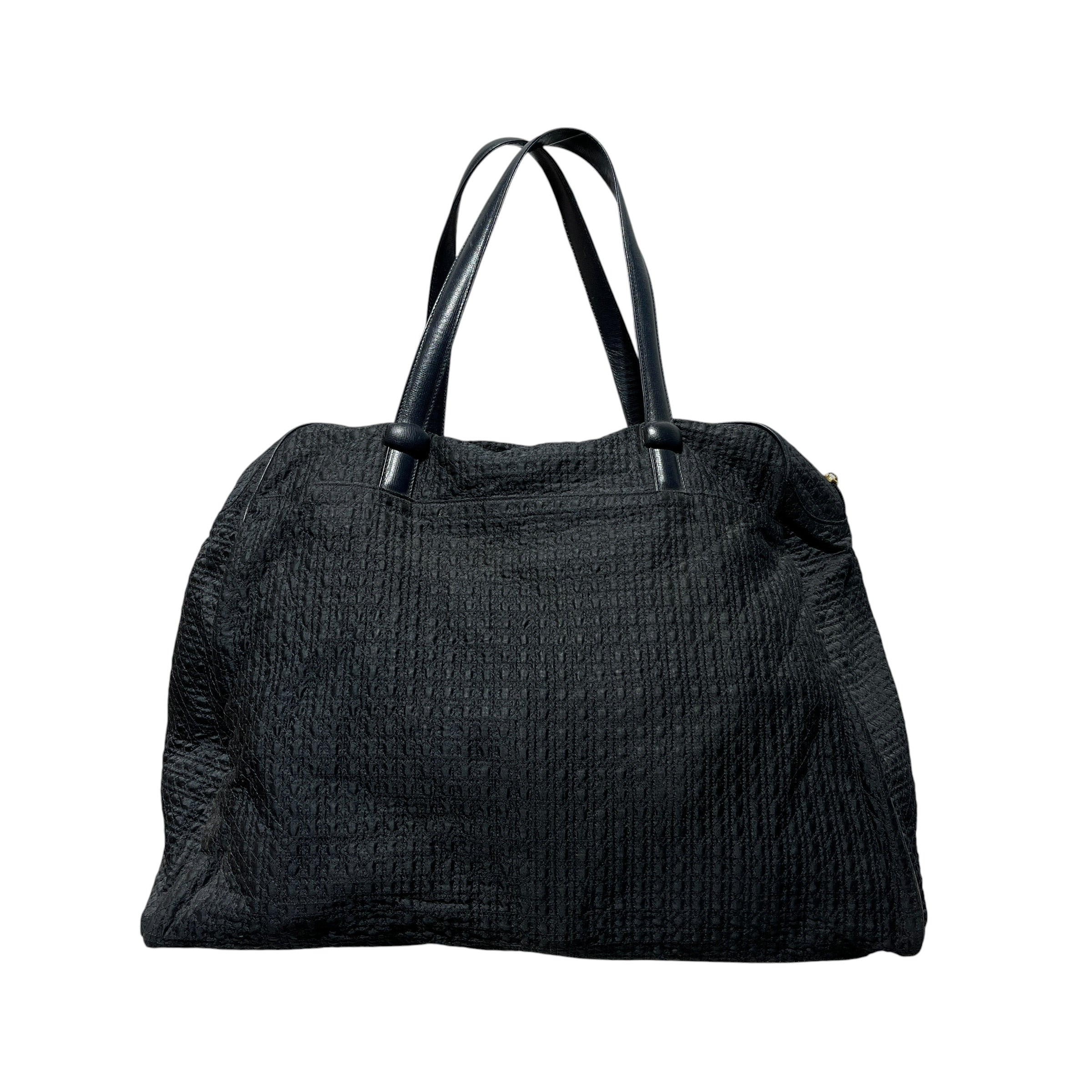 Christian Dior/Bag/Polyester/BLK/duffle bag gold hardware view 2