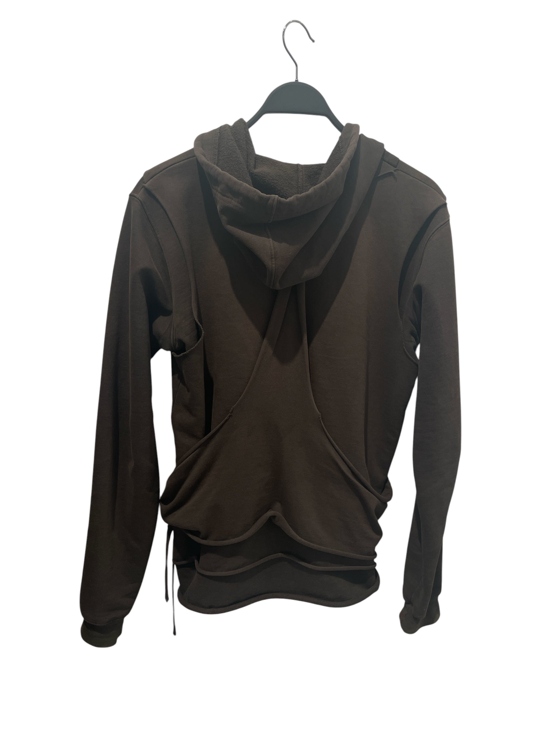 Rick Owens/Zip Up Hoodie/XS/Cotton/BRW/SLAB ZIP UP view 2