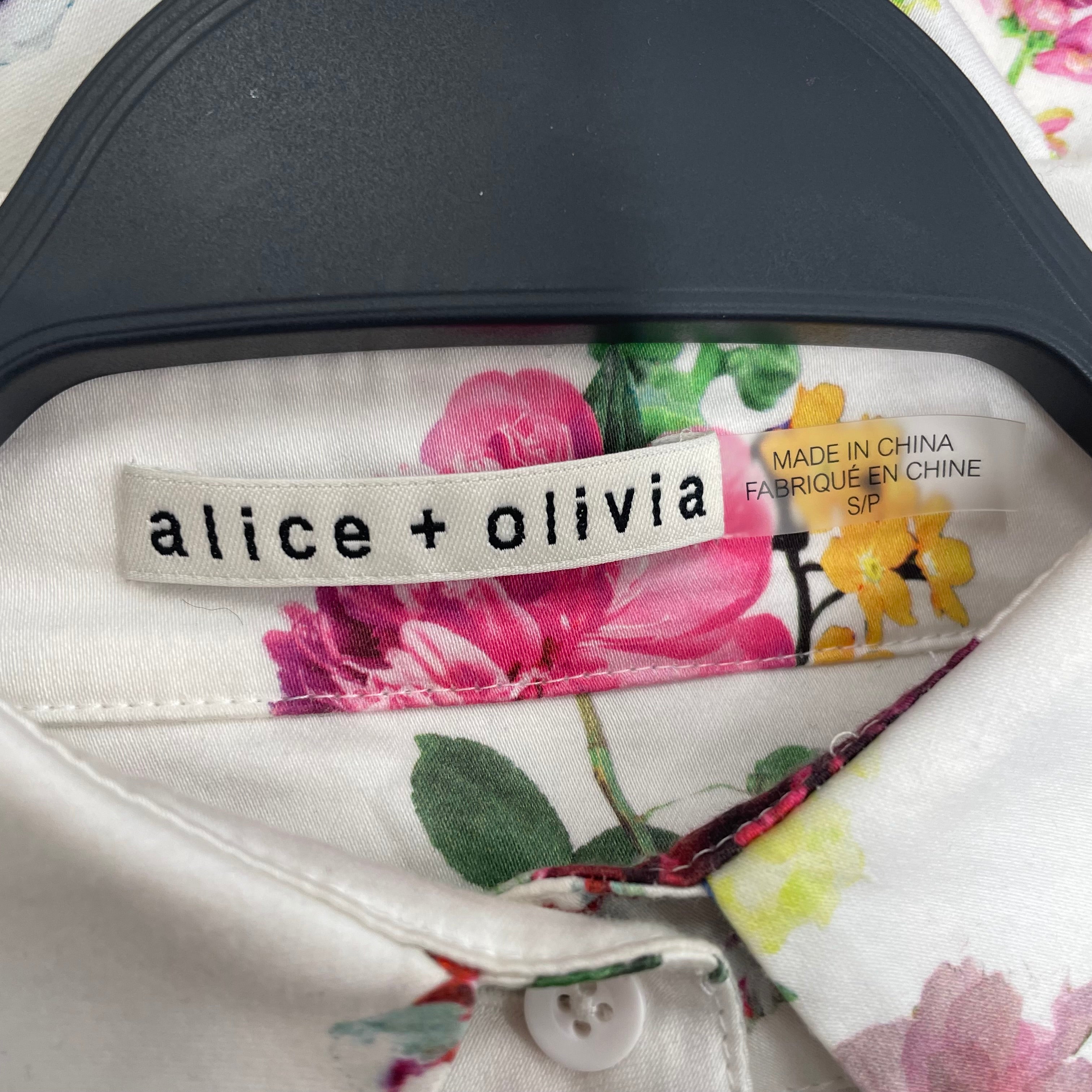 Alice and Olivia/SS Dress/S/Floral Pattern/Cotton/WHT/ view 3