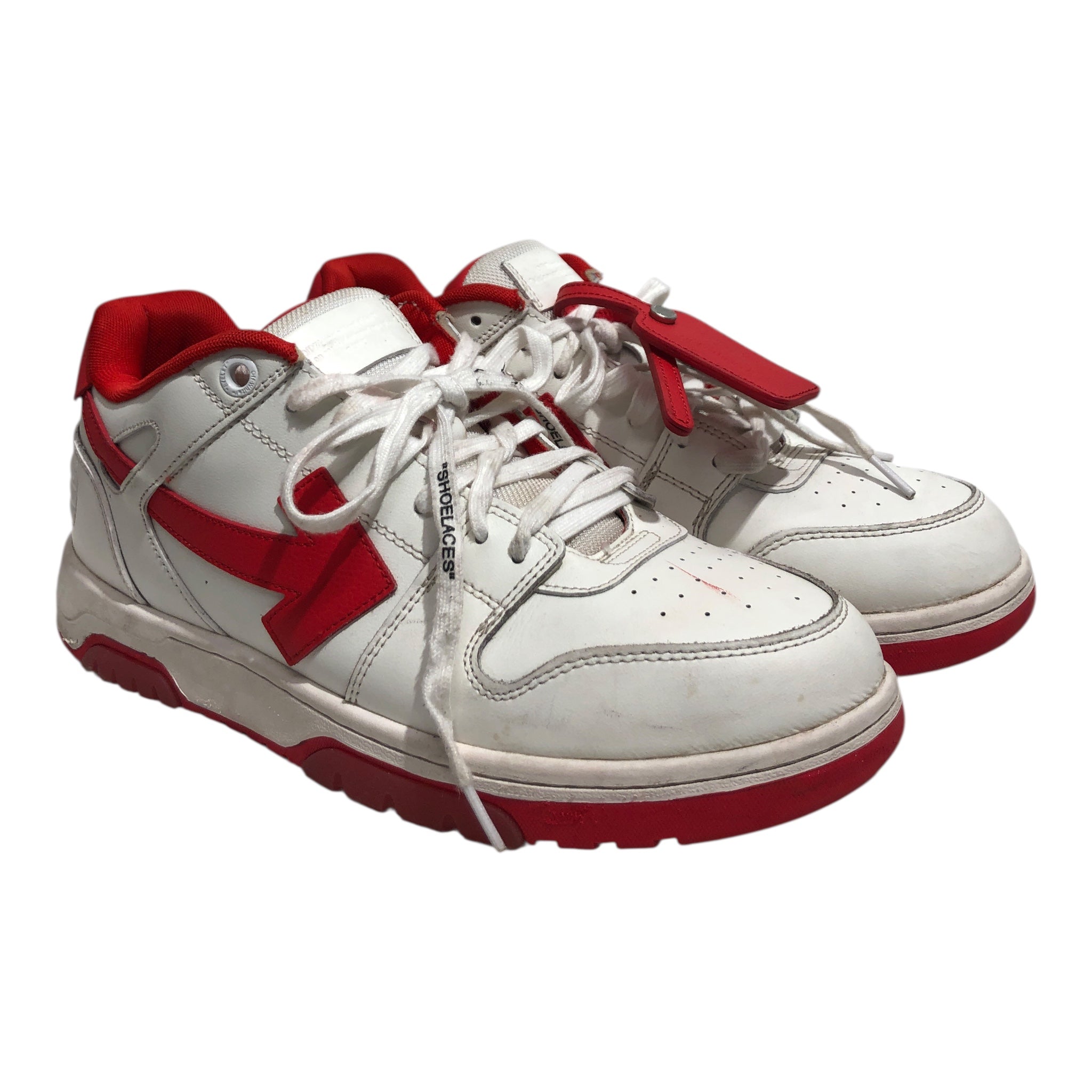 OFF-WHITE/Hi-Sneakers/EU 46/RED/White/Red Sneaker view 1