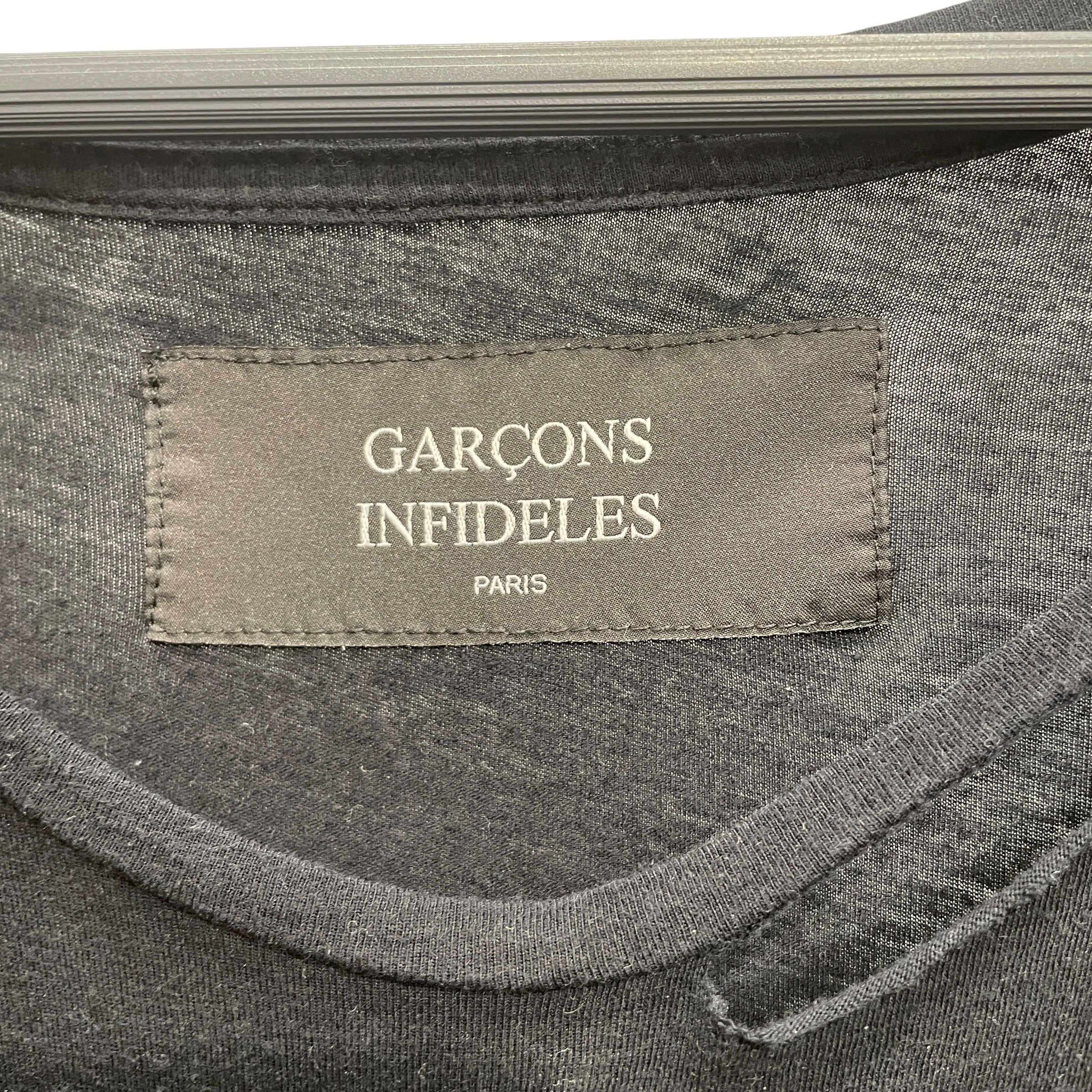 GARCONS INFIDELES/T-Shirt/M/Cotton/BLK/GARCONS INFIDELES LOGO TEXT view 3