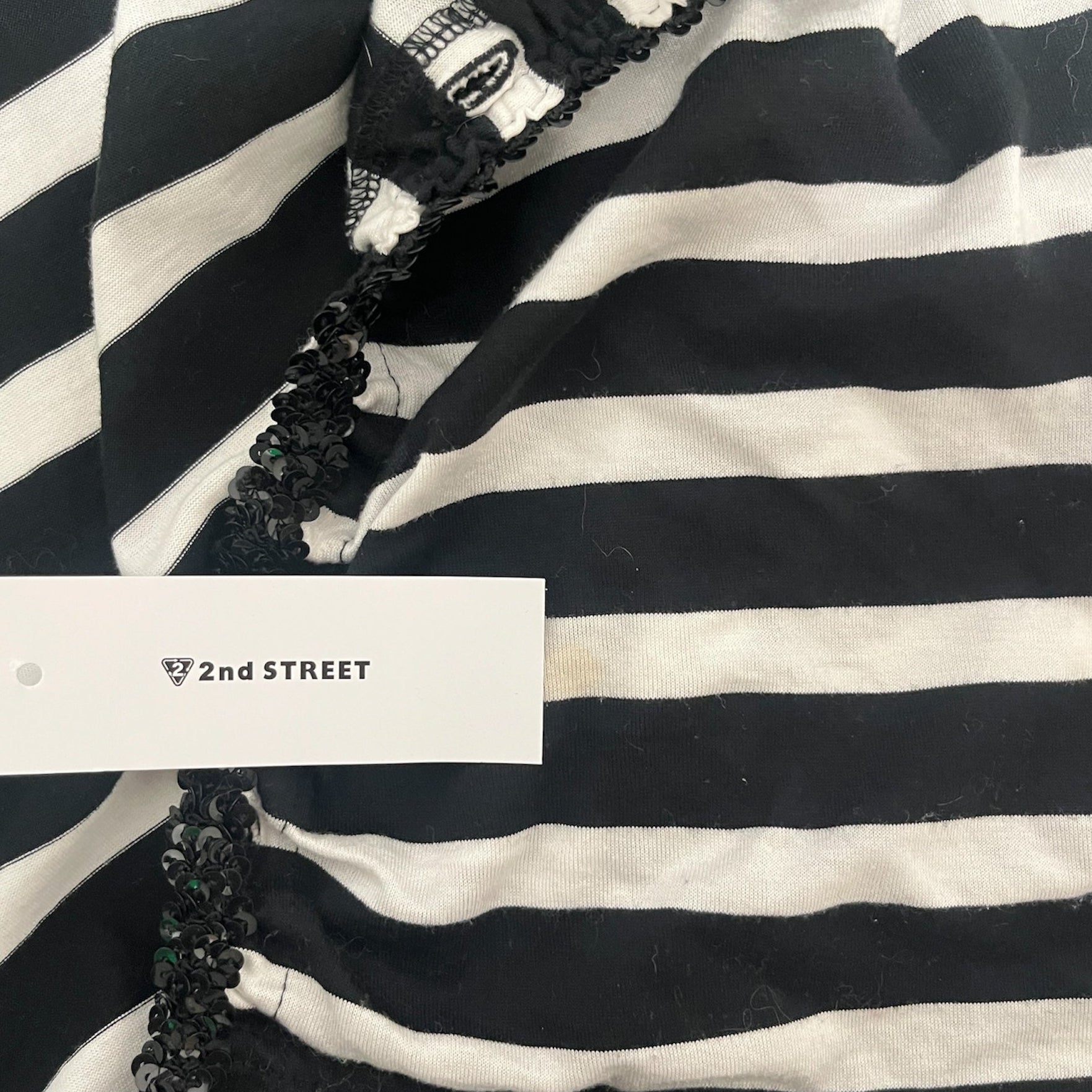 JUNYA WATANABE COMME des GARCONS/SL Shirt/Stripe/Cotton/BLK/SEQUIN LINED BUTTONS/COLLAR view 8