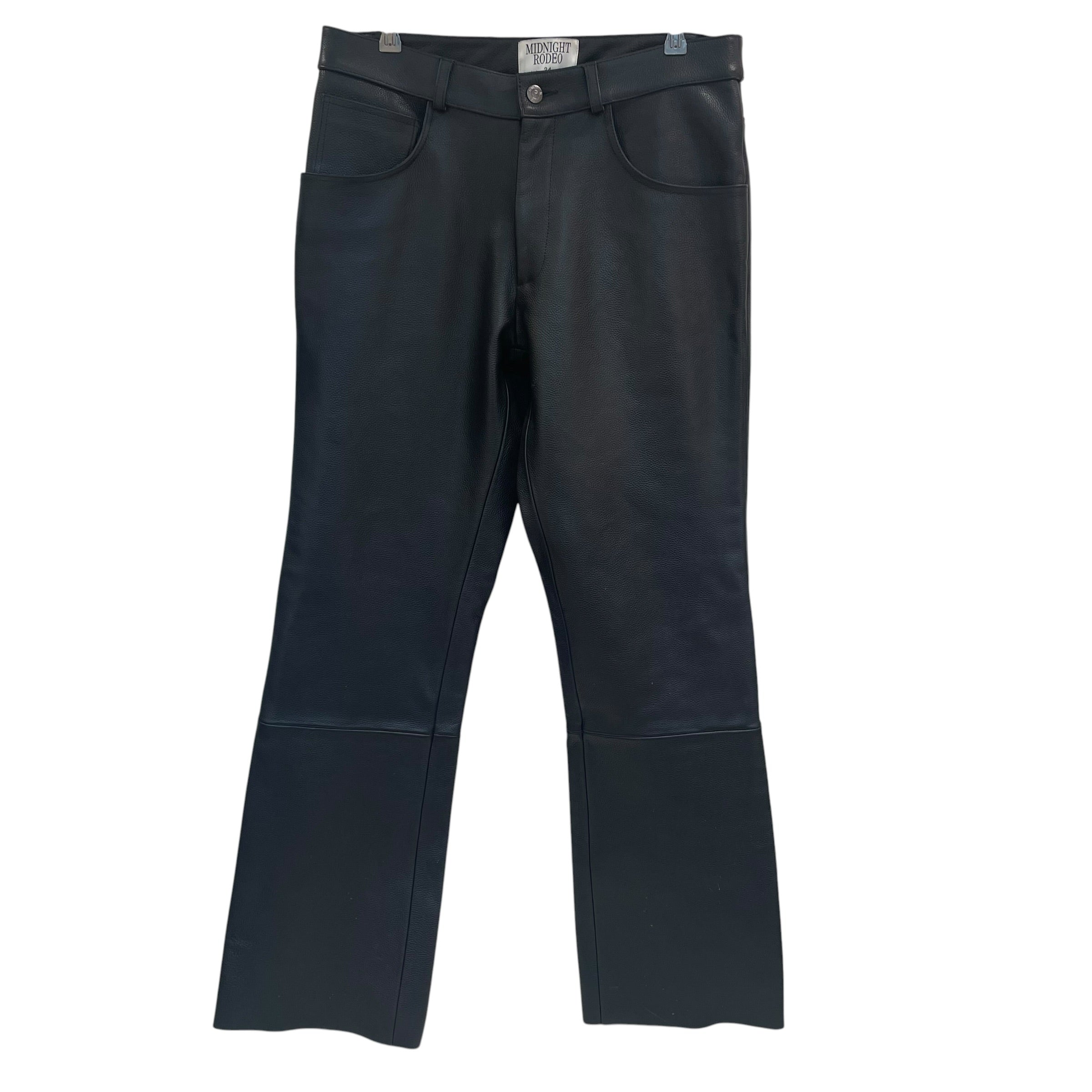 MIDNIGHT RODEO/Straight Pants/34/Leather/BLK/GENUINE LEATHER PANTS MR. view 1