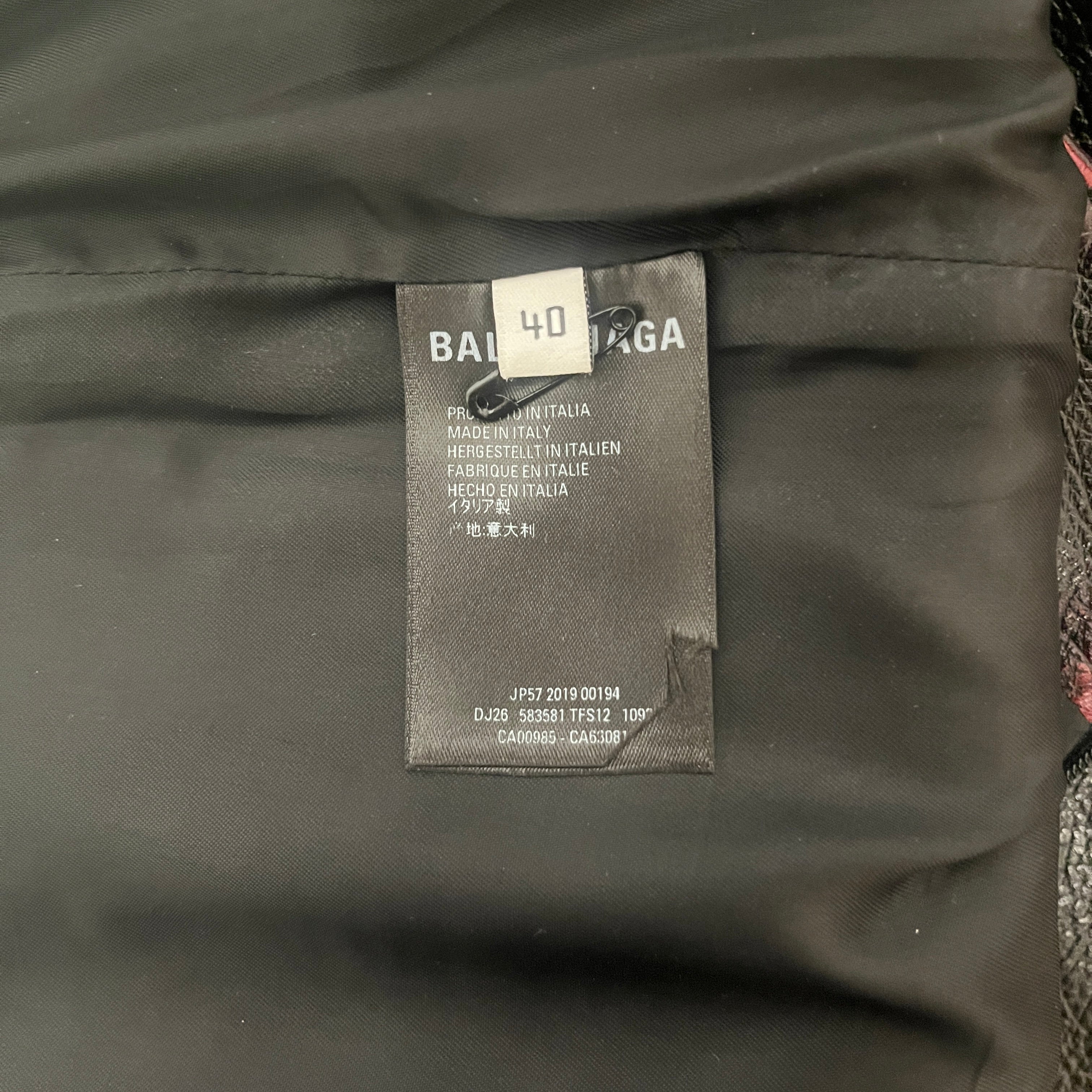 BALENCIAGA/Skirt/M/Leather/BLK/Midi Length/RED WASHED BLK LEATHER MIDI view 4