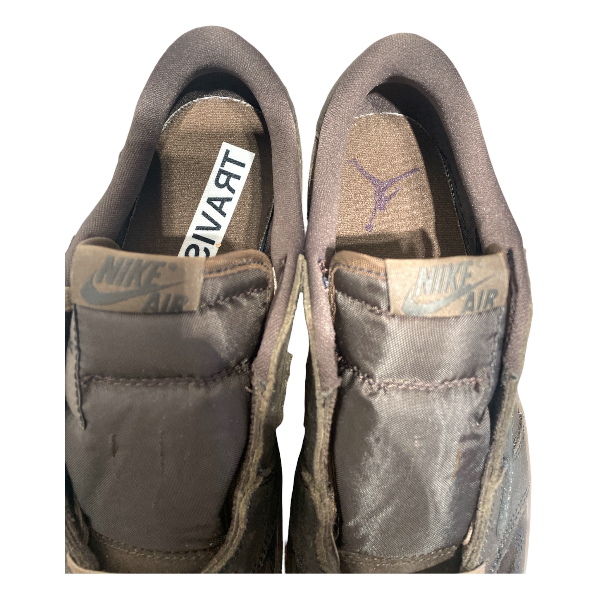 NIKE/TRAVIS SCOTT/Low-Sneakers/US 10.5/Suede/BRW/Jordan 1 Low Velvet Brown view 3