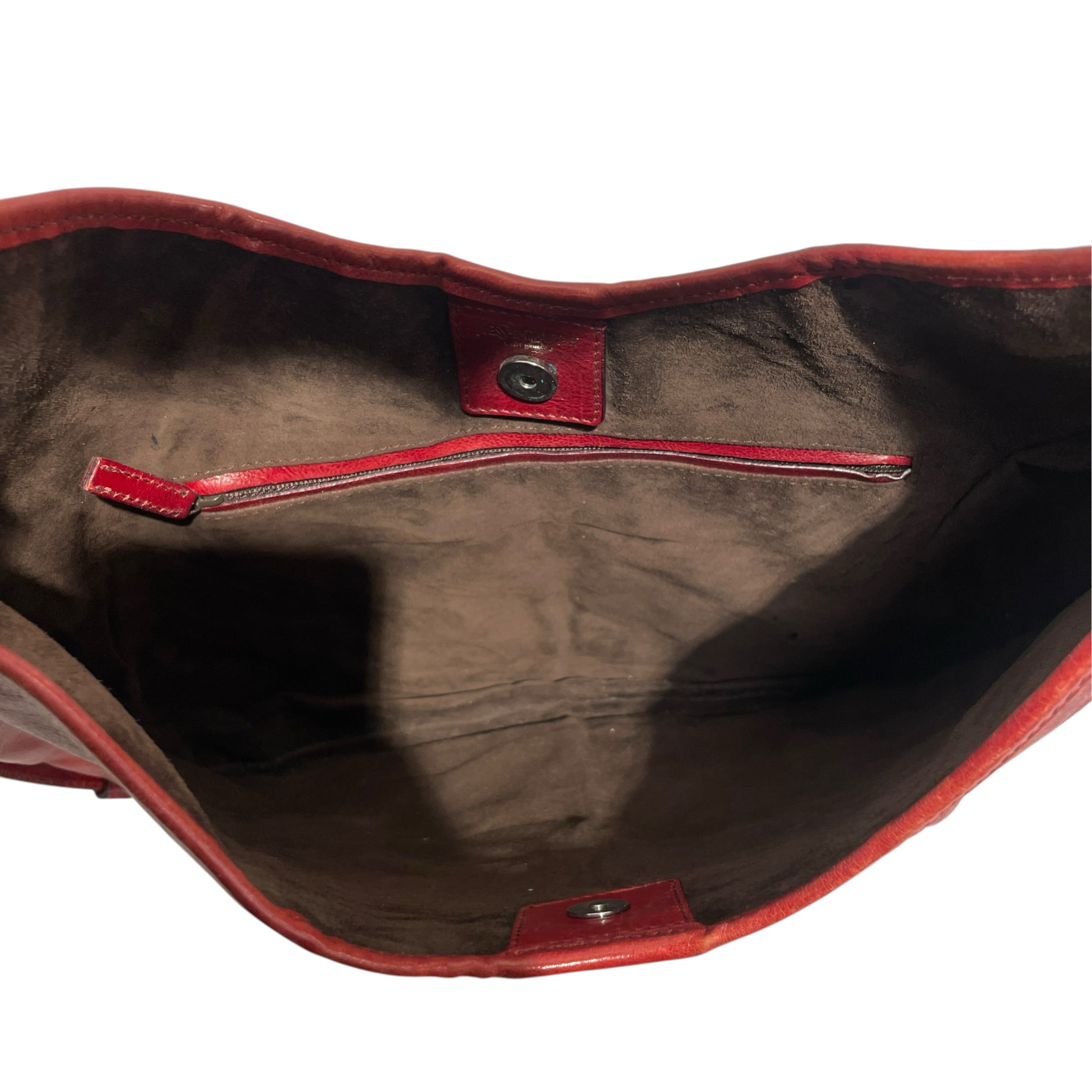 YVES SAINT LAURENT rive gauche/Hand Bag/Leather/RED/Mombasa Hobo Bag view 4
