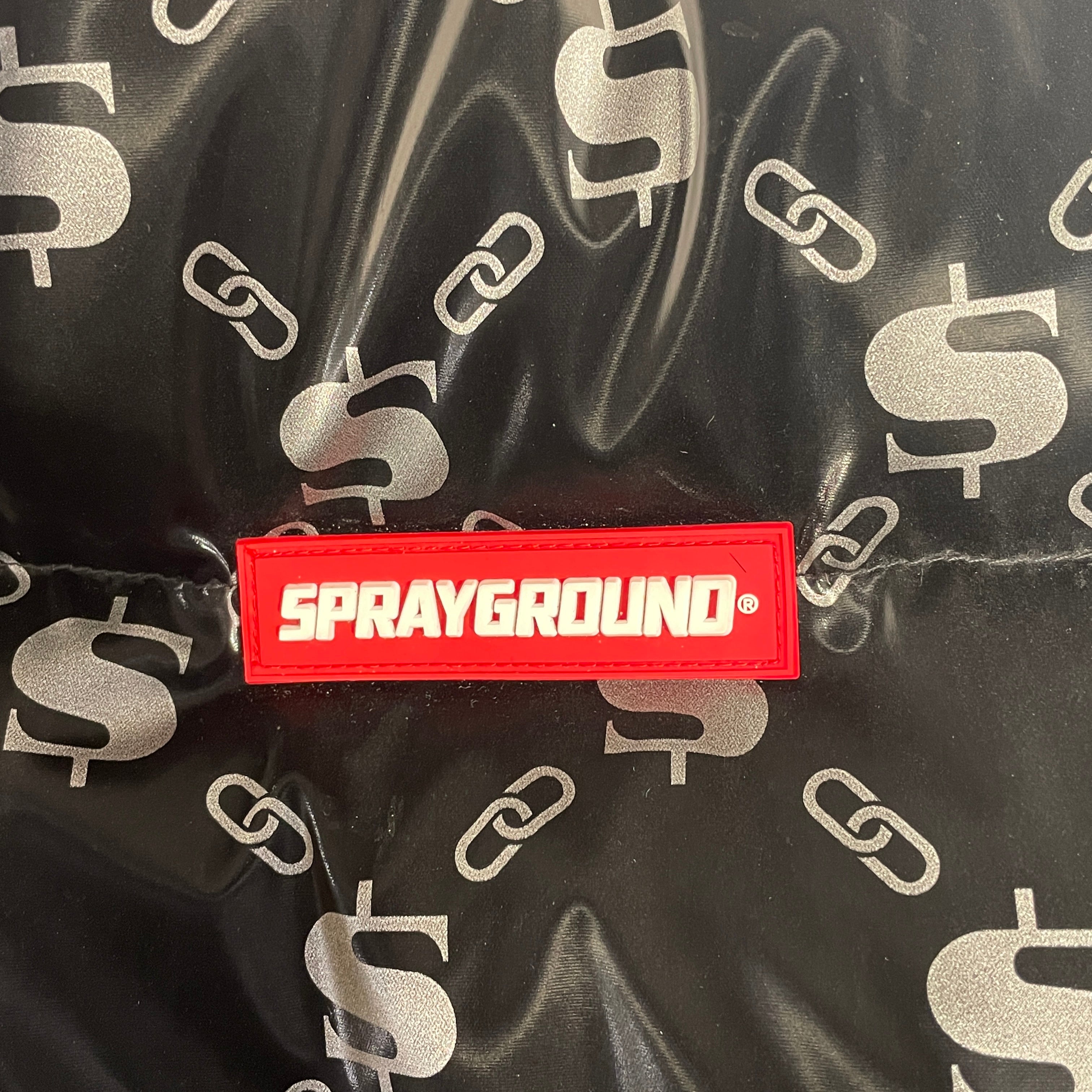 SPRAYGROUND/Puffer Jkt/L/BLK/All Over Print/Chainlink w/ S view 4