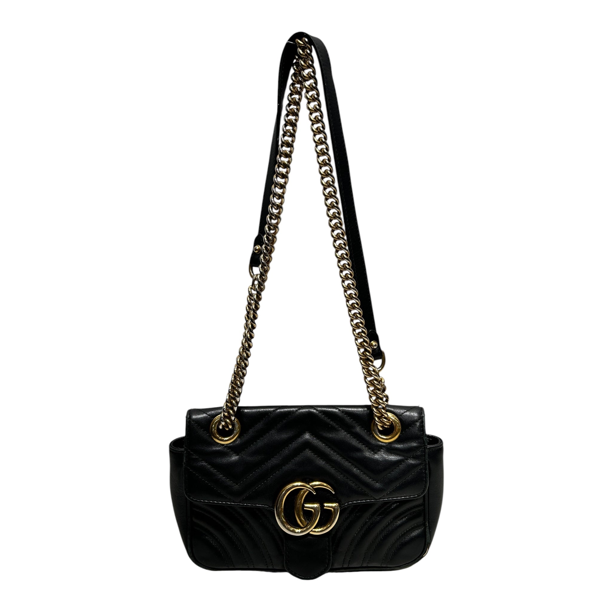 GUCCI/Bag/Leather/BLK/black maromon bag view 1