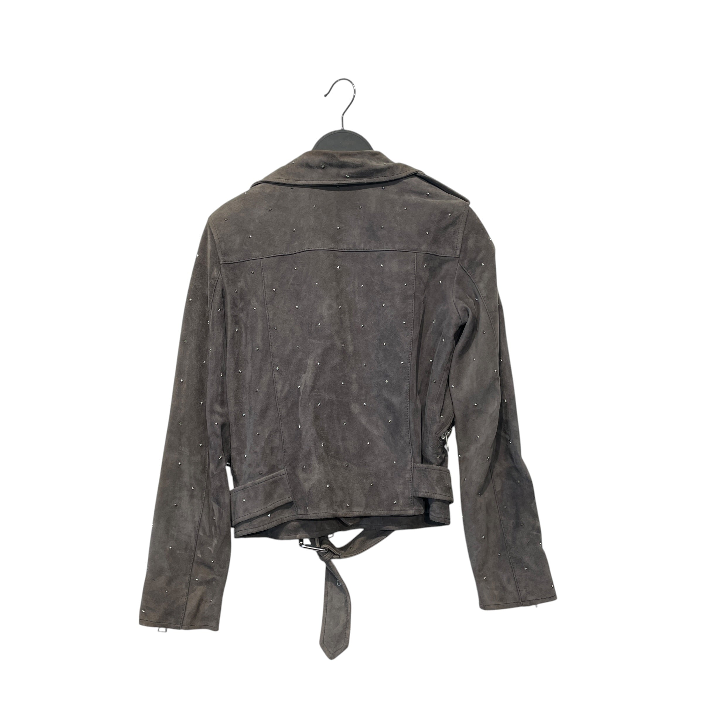 ALLSAINTS/Leather Jkt/4/Suede/GRY/STAR STUDDED GOAT SUEDE JKT view 5