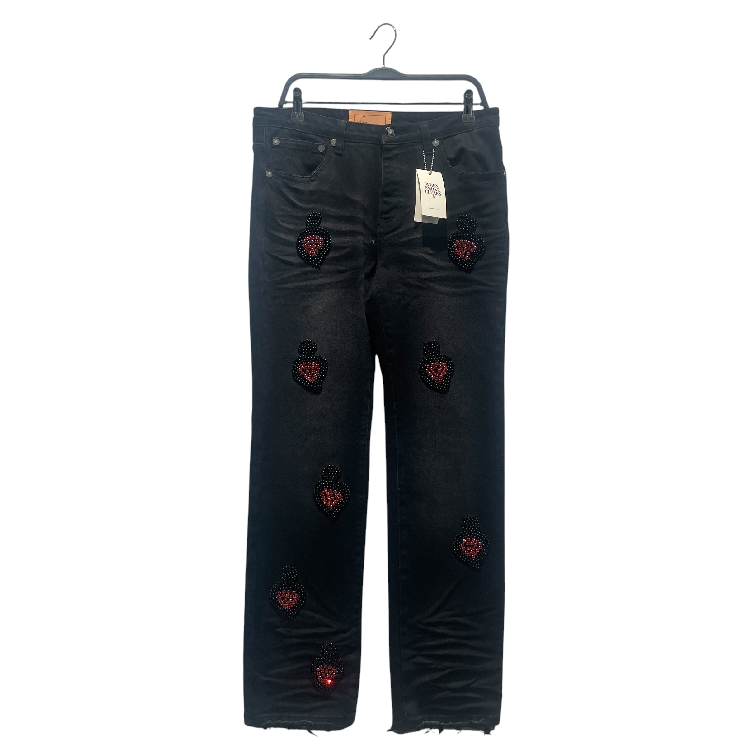 WHEN SMOKE CLEARS/Straight Pants/32/Cotton/BLK/Pearl Denim view 1