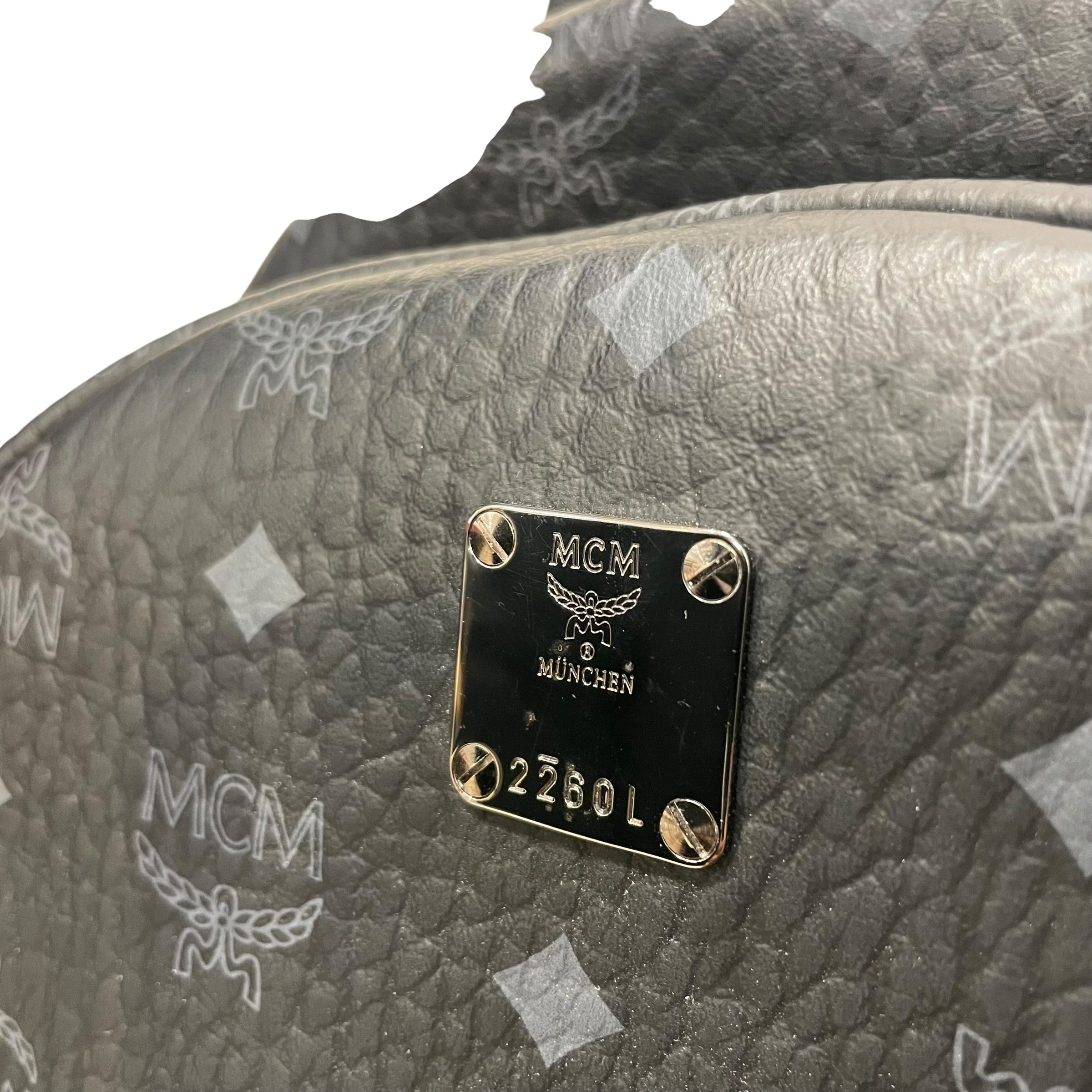 MCM/Backpack/Monogram/Leather/BLK/MINI SHARK BACKPACK view 6