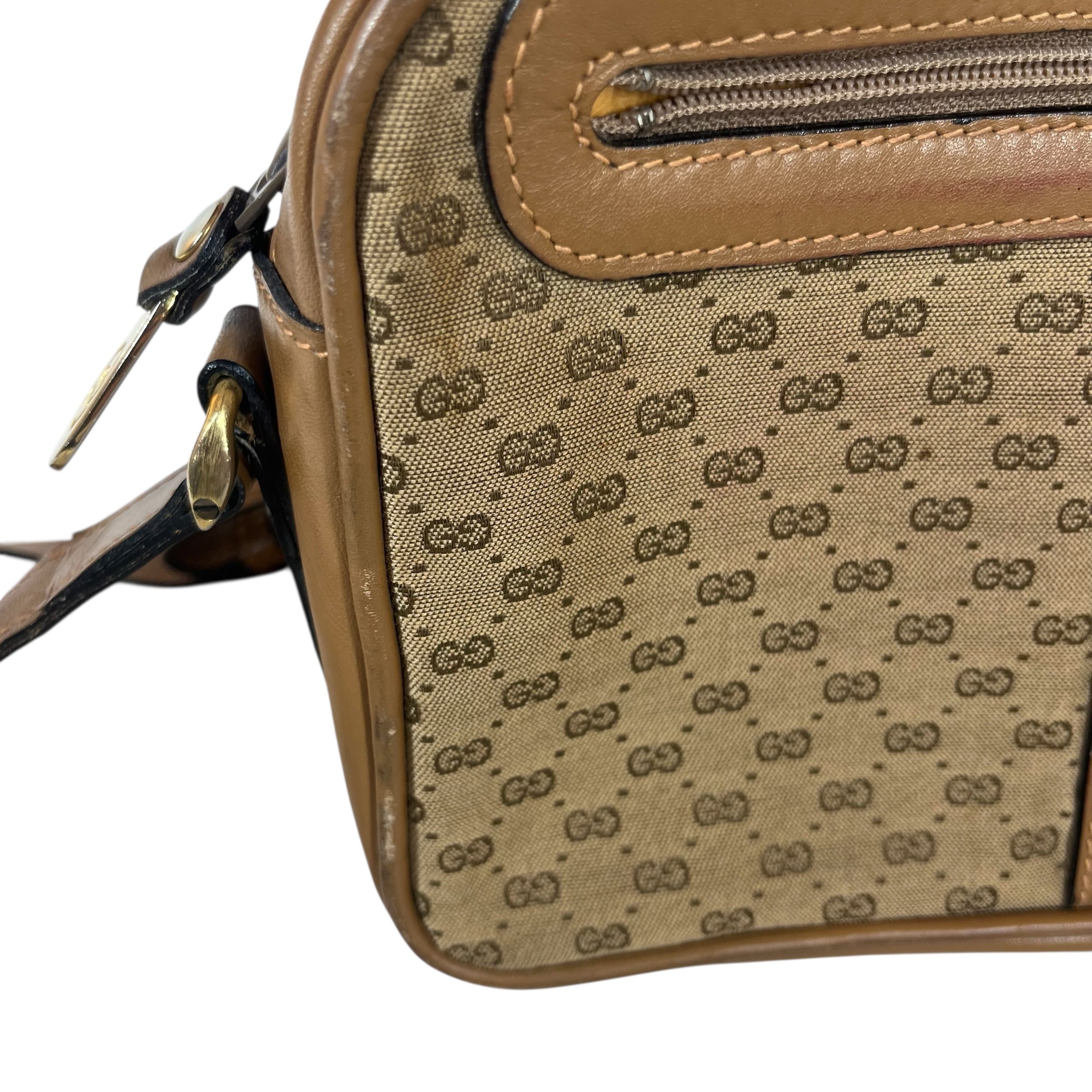 GUCCI/Cross Body Bag/Monogram/Leather/CML/SHERRY LINE (1970S - 1980S) view 7