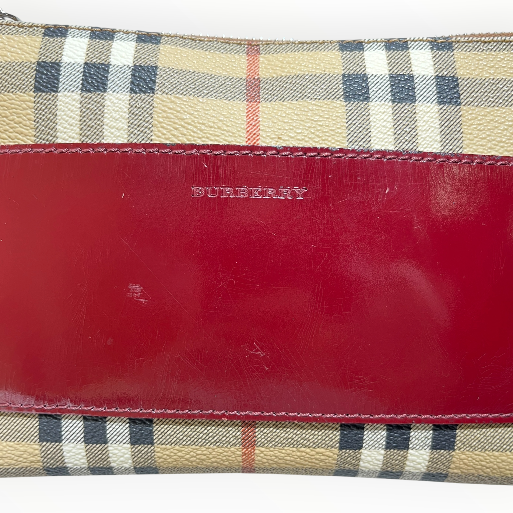 BURBERRY/Bag/Plaid/Leather/RED/ view 6