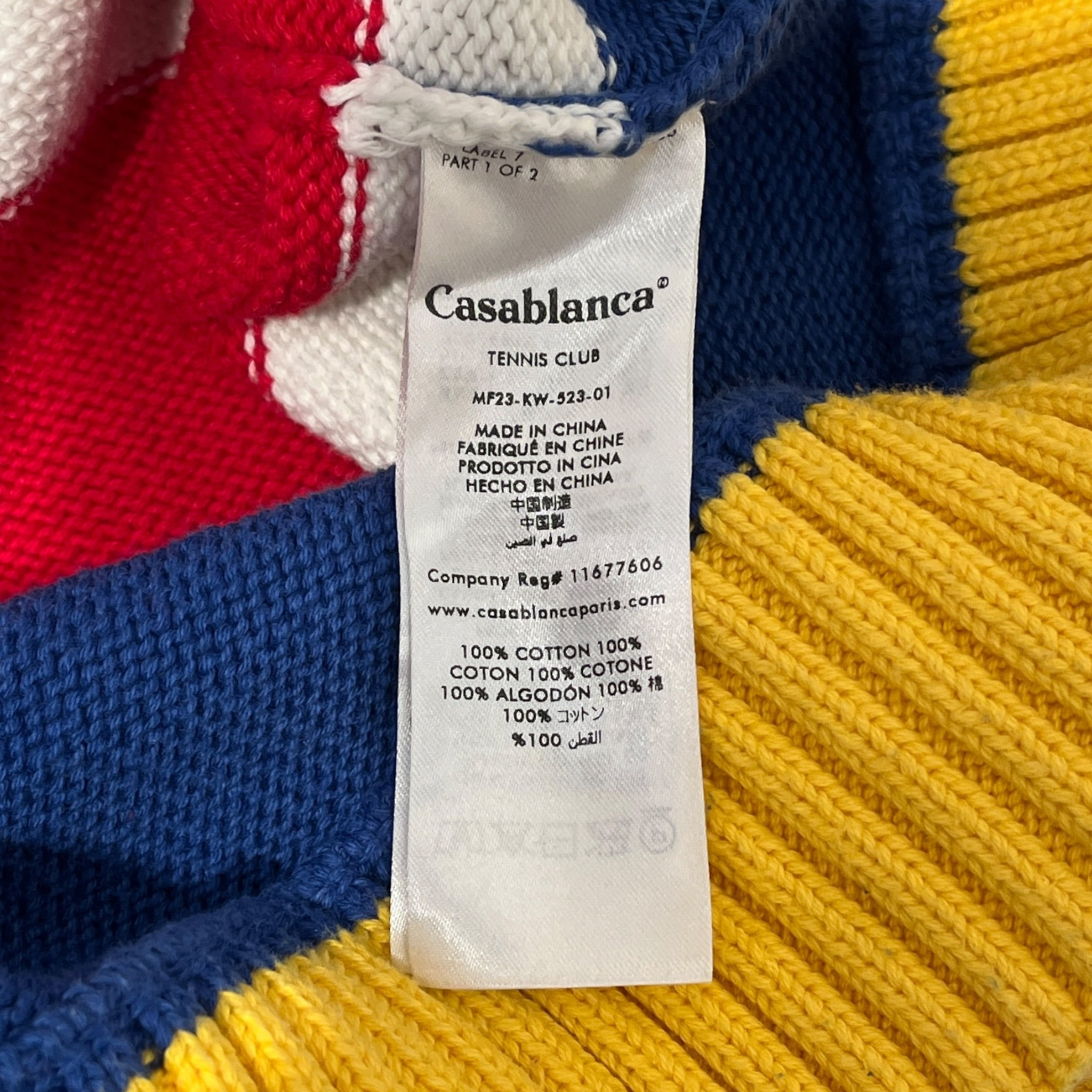 CASABLANCA/Sweater/L/Cotton/BLU/court knit view 4