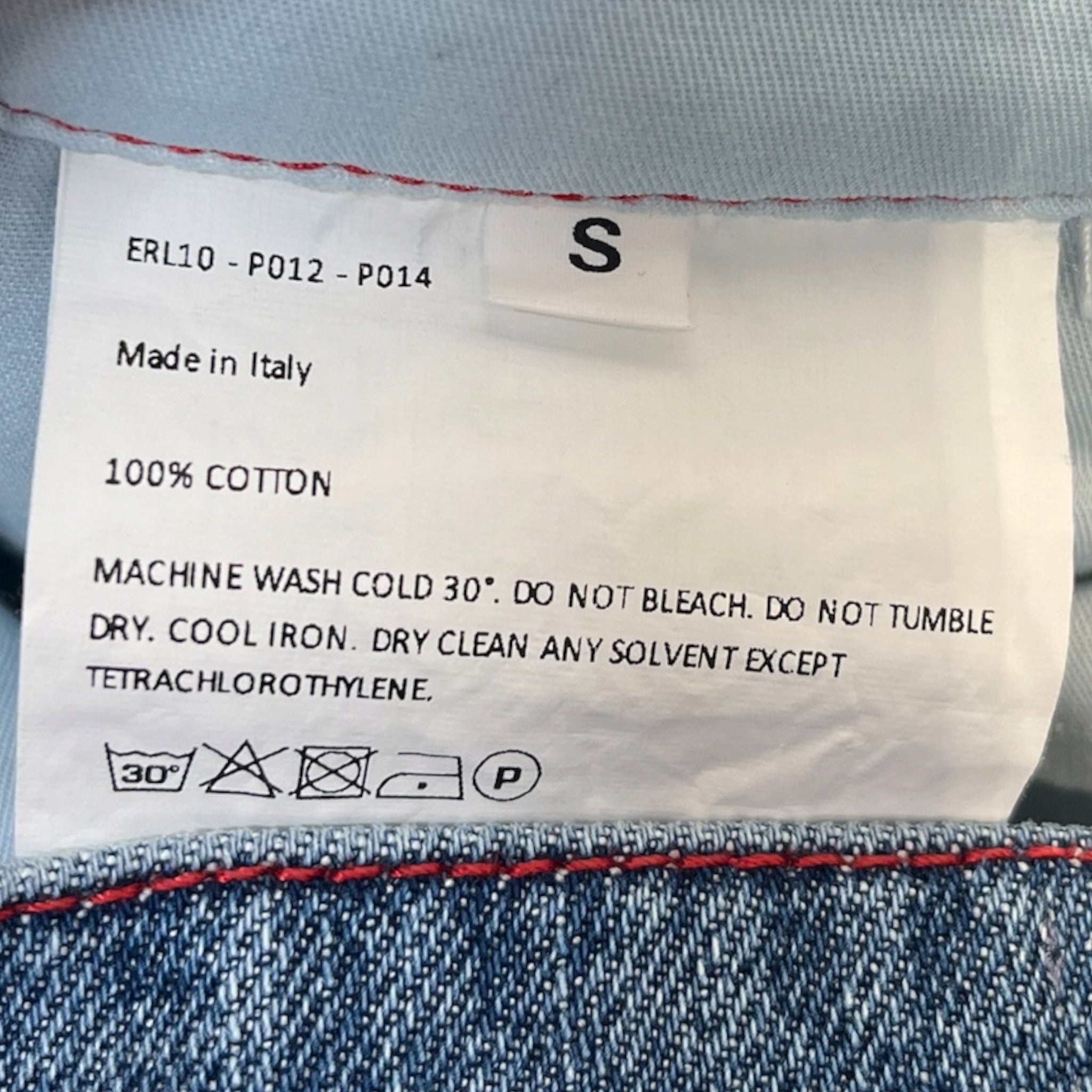 ERL/Shorts/S/Cotton/BLU/RED STITCHING view 4