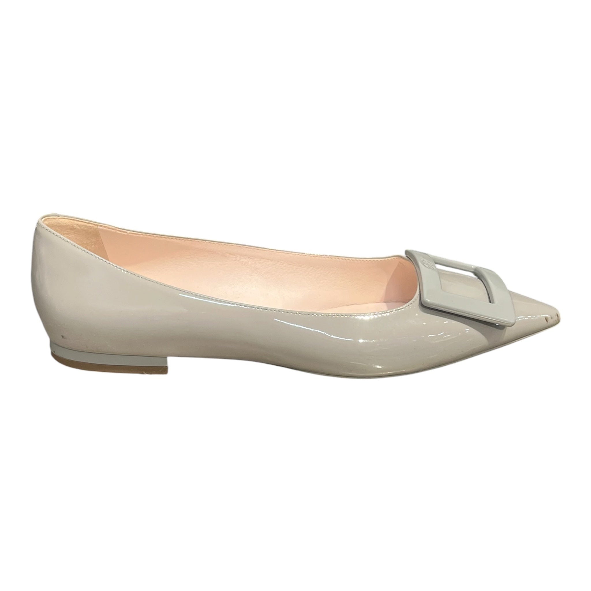 Roger Vivier/Flat Shoes/EU 37.5/Leather/SLV/POINT/ SQUARE view 4