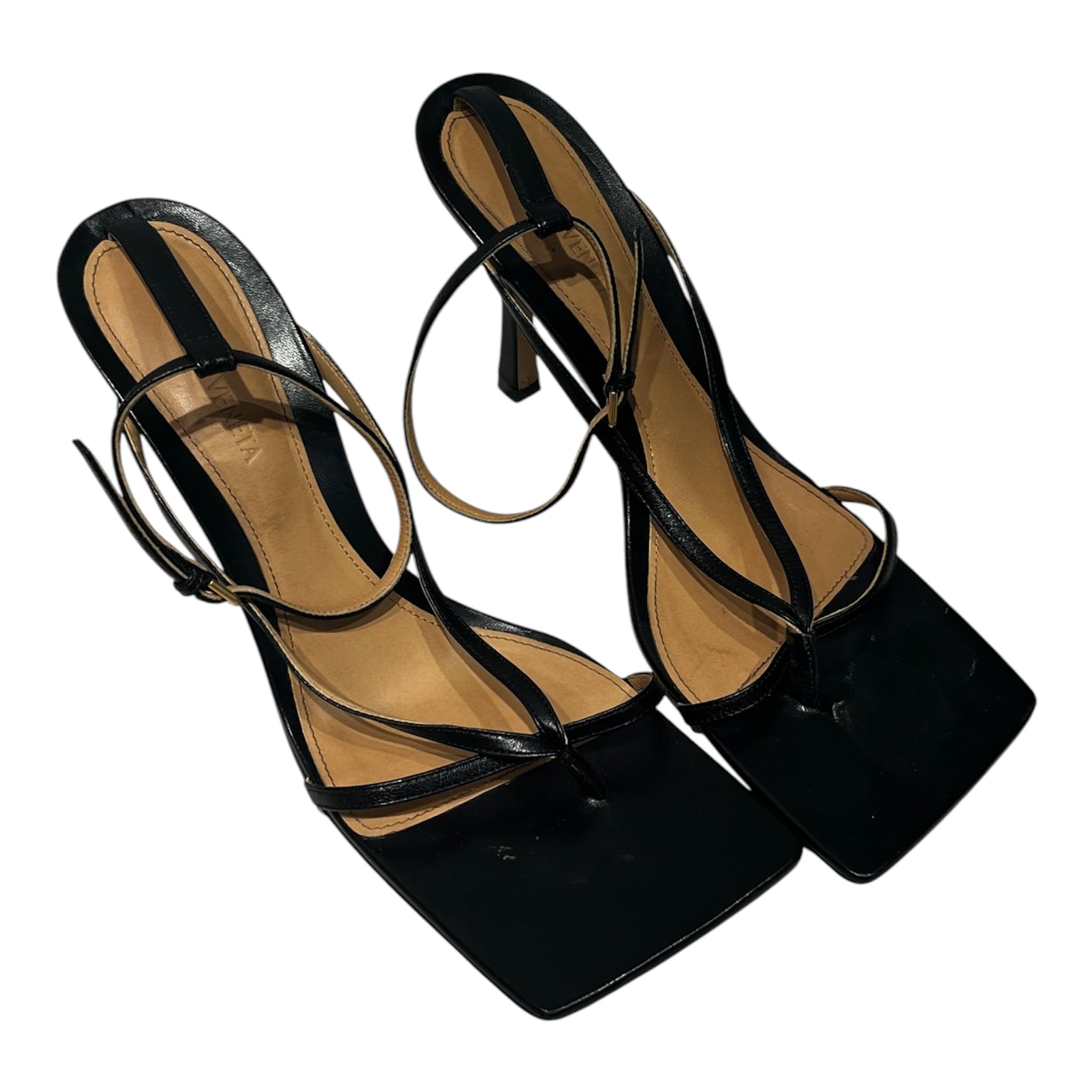 BOTTEGA VENETA/Heels/US 8.5/BLK/BOTTEGA VENETA SANDAL HEELS view 1
