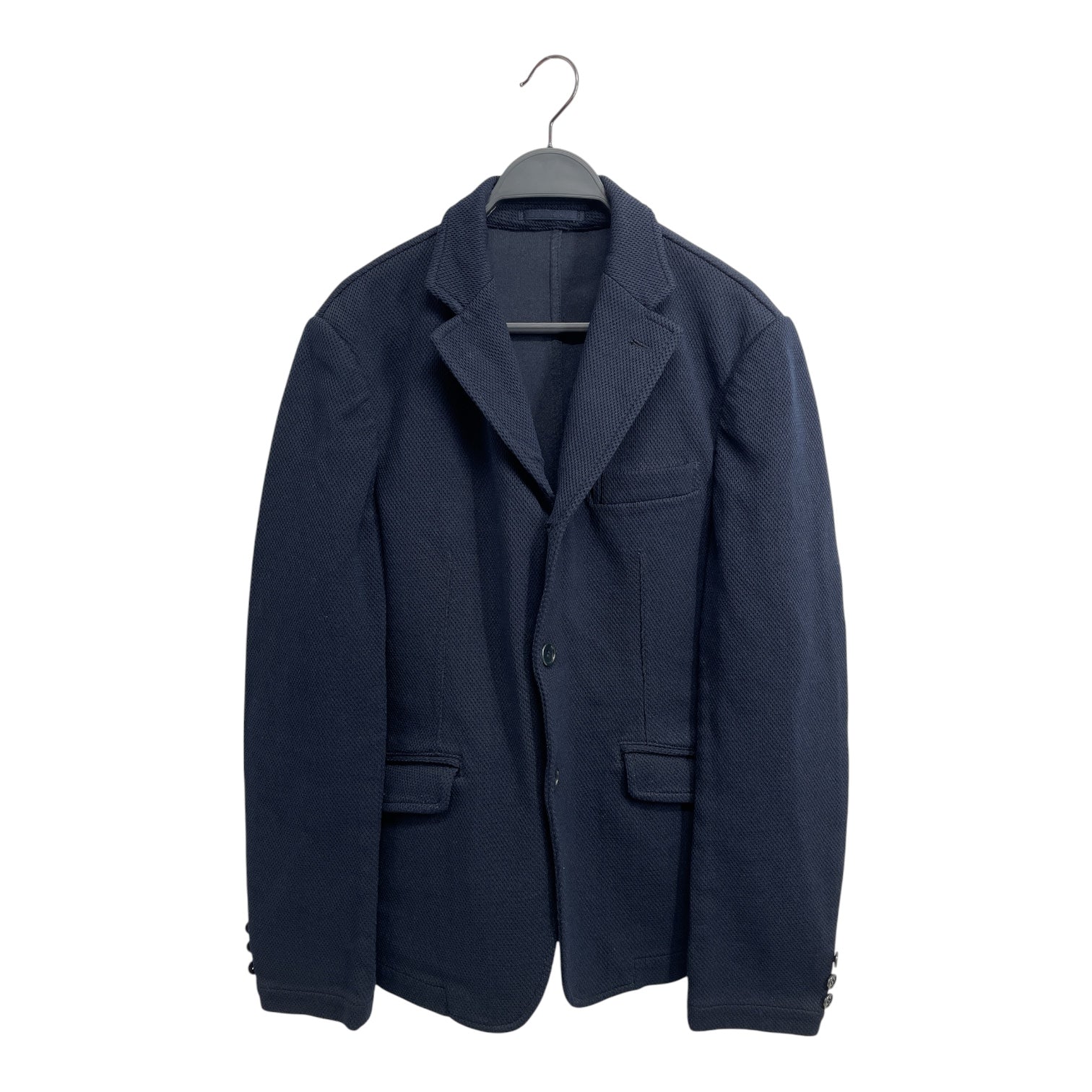 COMME des GARCONS/Tailored Jkt/S/Polyester/NVY/FLAP PKTS/3 BUTTON/HF-J031 view 1