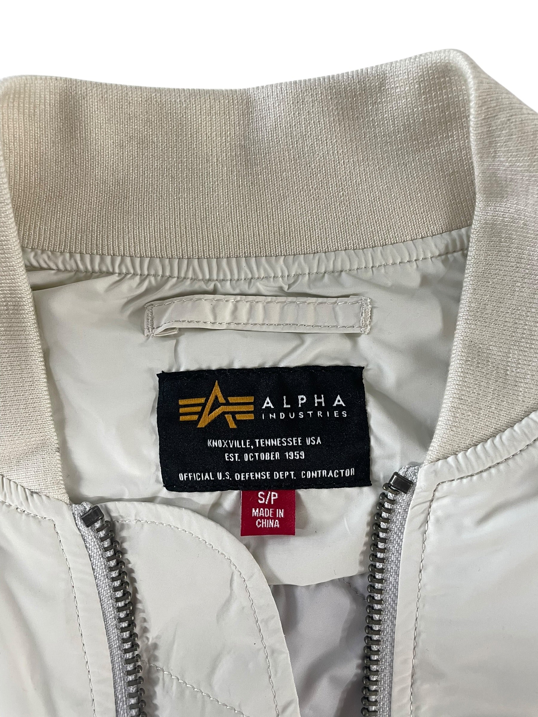 ALPHA INDUSTRIES/Flight Jkt/S/Nylon/WHT/RN 35569 view 6