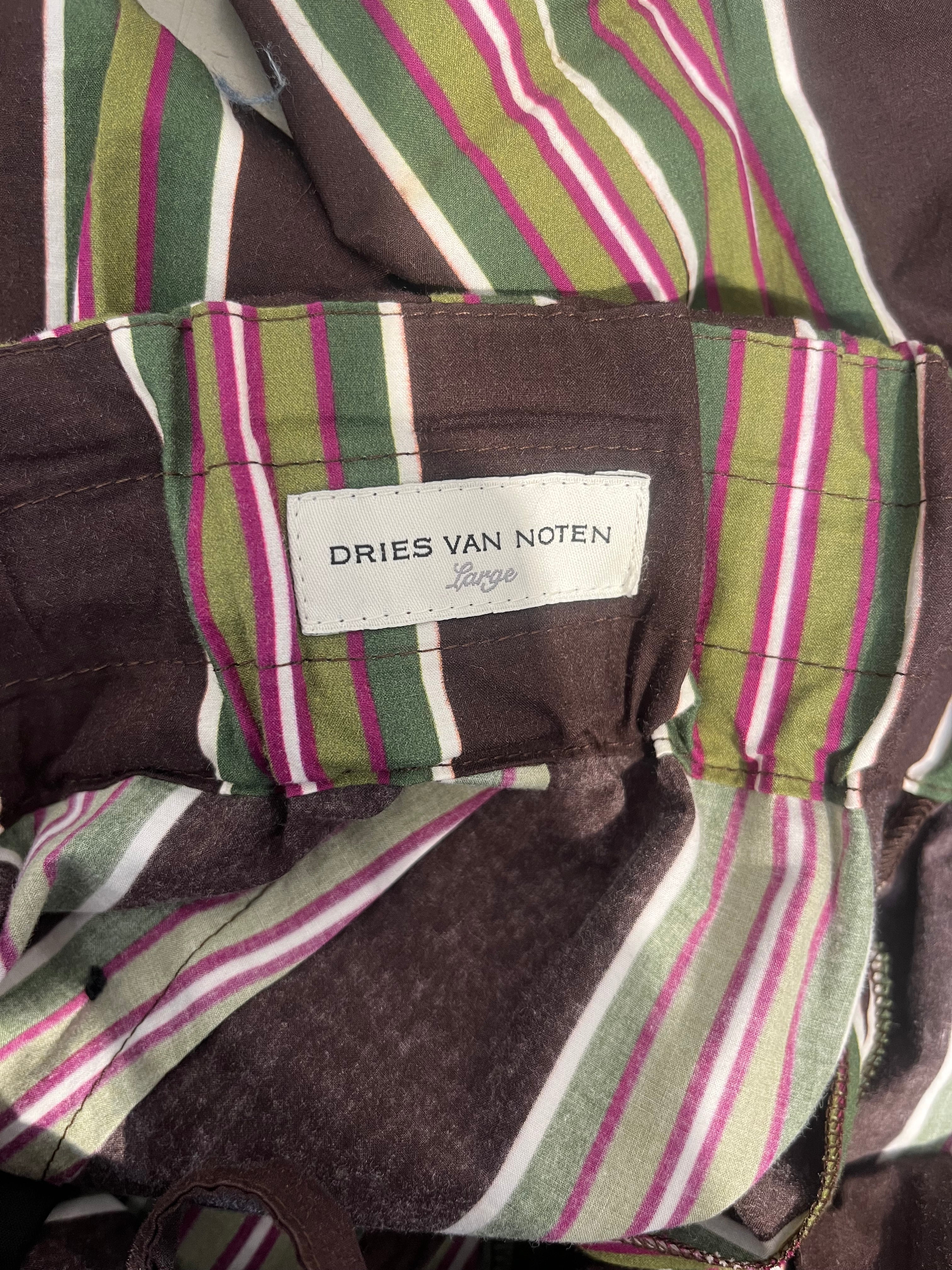 DRIES VAN NOTEN/Pants/L/Cotton/BRD/Stripe/WIDE LEG-LOUNGE view 3