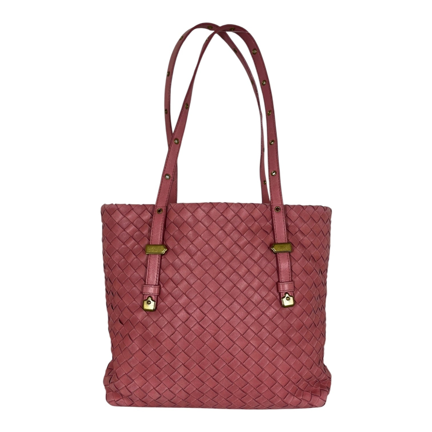 BOTTEGA VENETA/Hand Bag/Leather/PNK/Intrecciato Top Handle Bag view 2