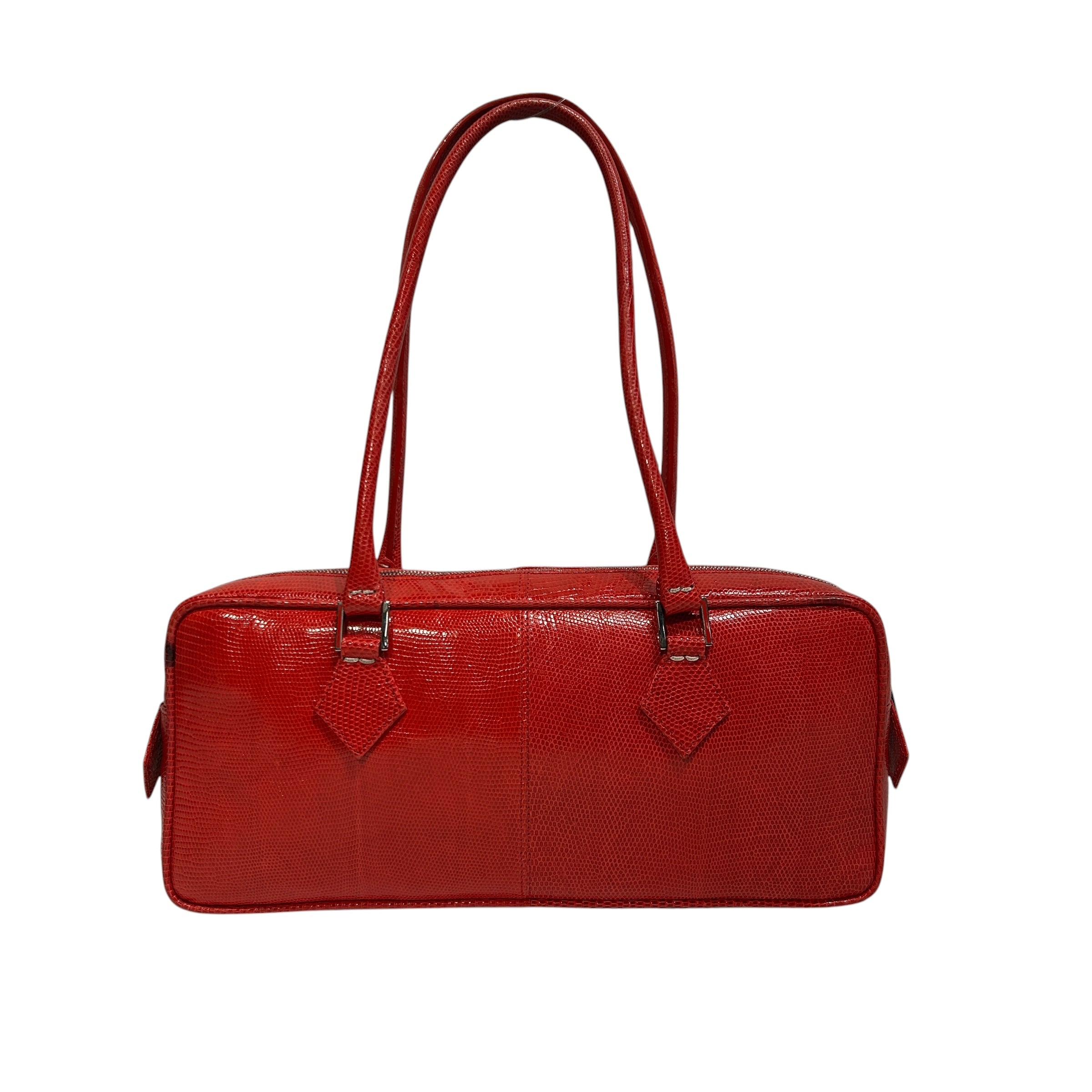 VALENTINO GARAVANI/Hand Bag/Leather/RED/lizard shoulder bag view 2