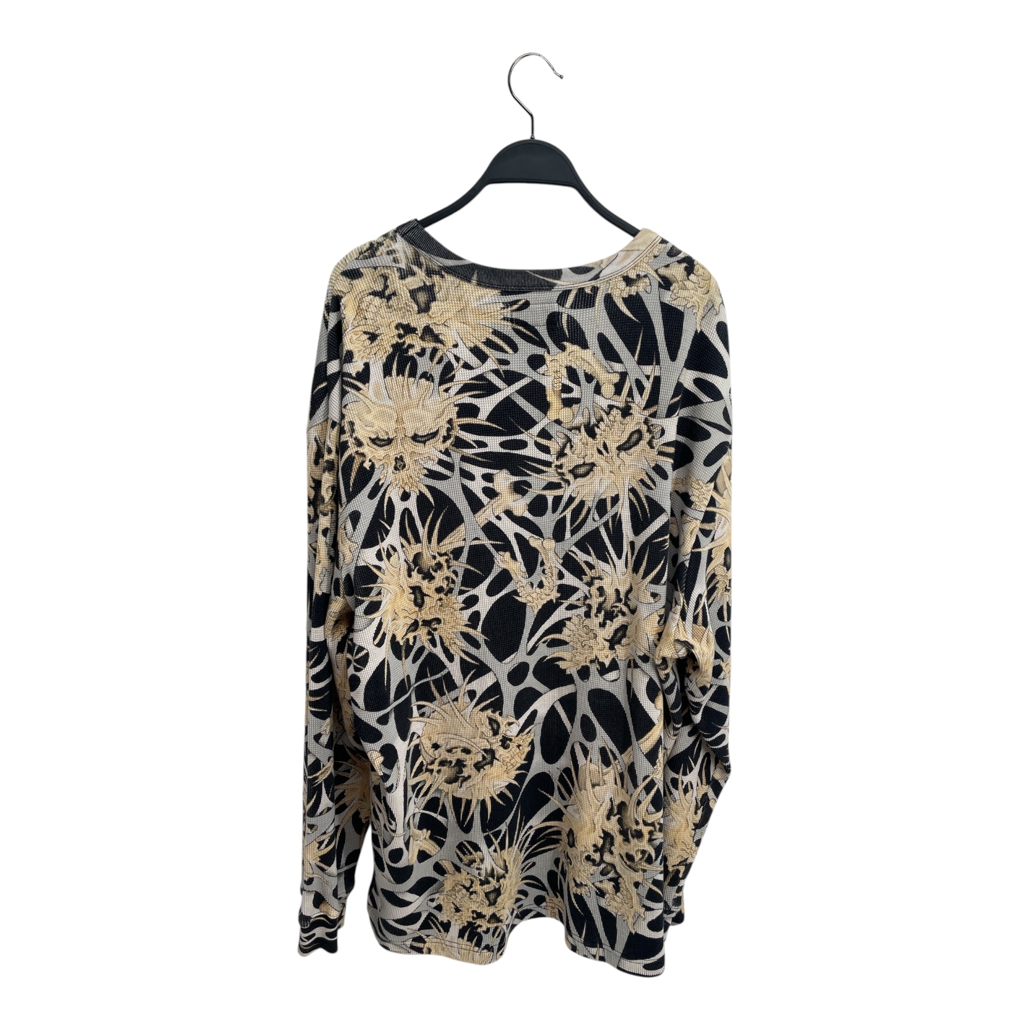 Supreme/YOHJI YAMAMOTO/LS T-Shirt/XXL/Cotton/BLK/All Over Print/WEB SKULL THERMAL view 2